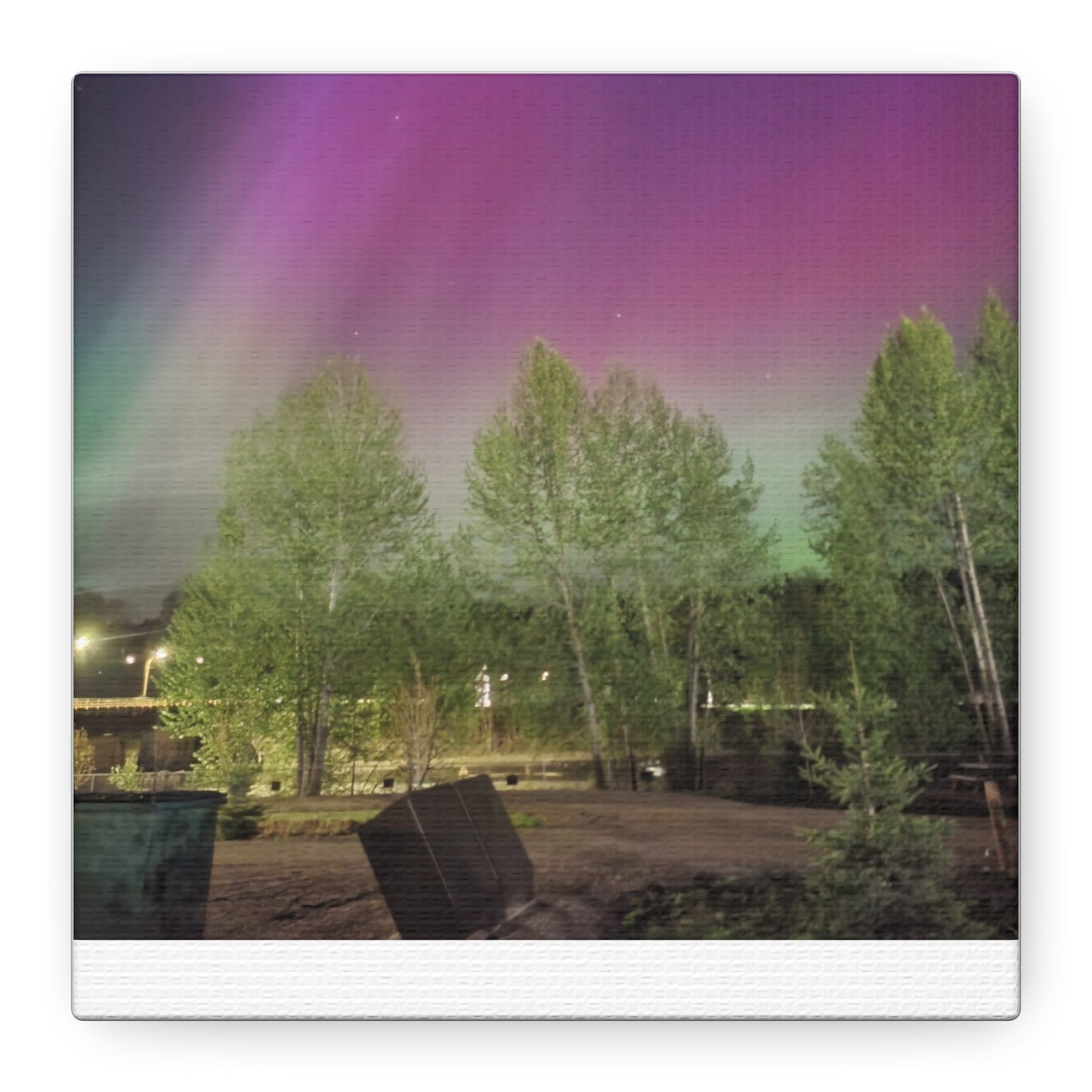Quesnel BC northern lights 2 Matte Canvas