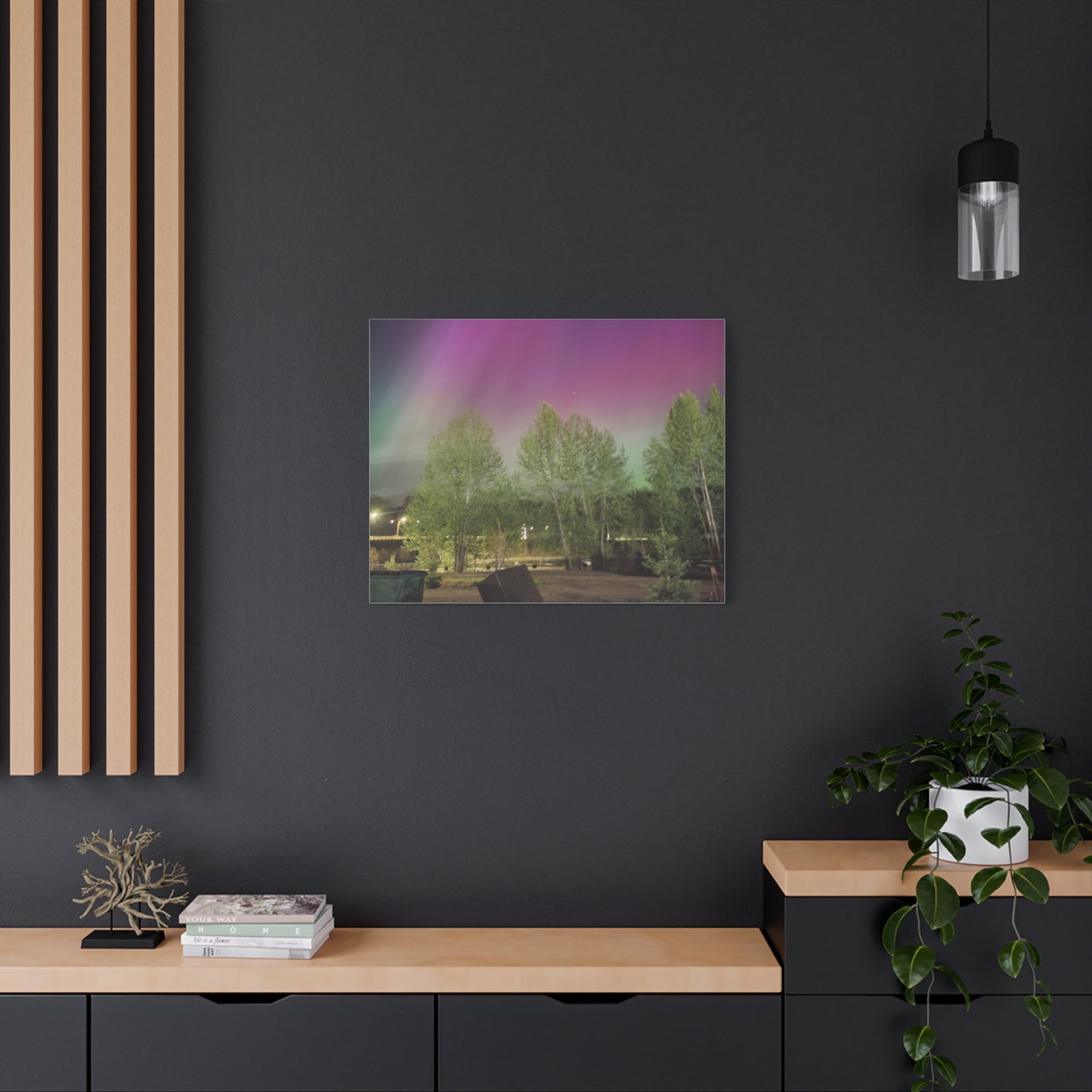 Quesnel BC northern lights 2 Matte Canvas