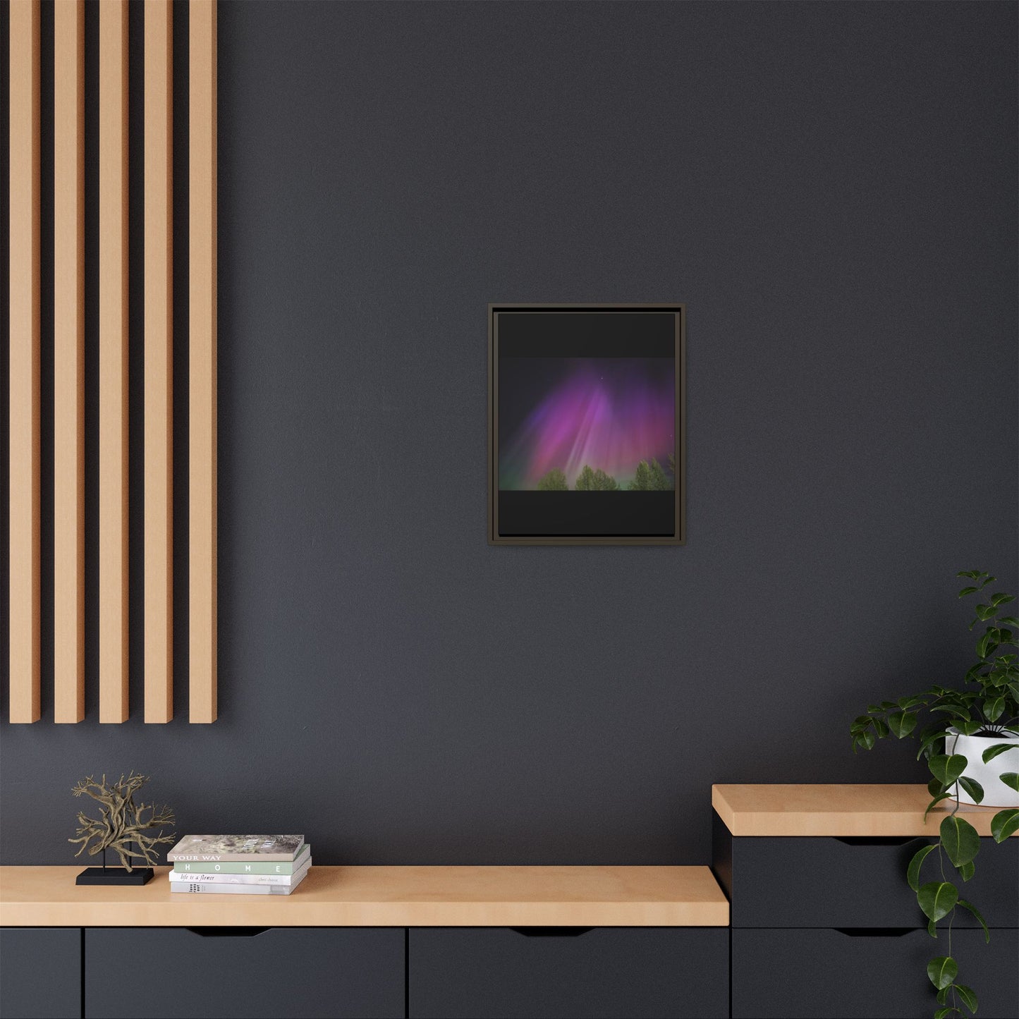 Quesnel BC northern lights Matte Canvas,