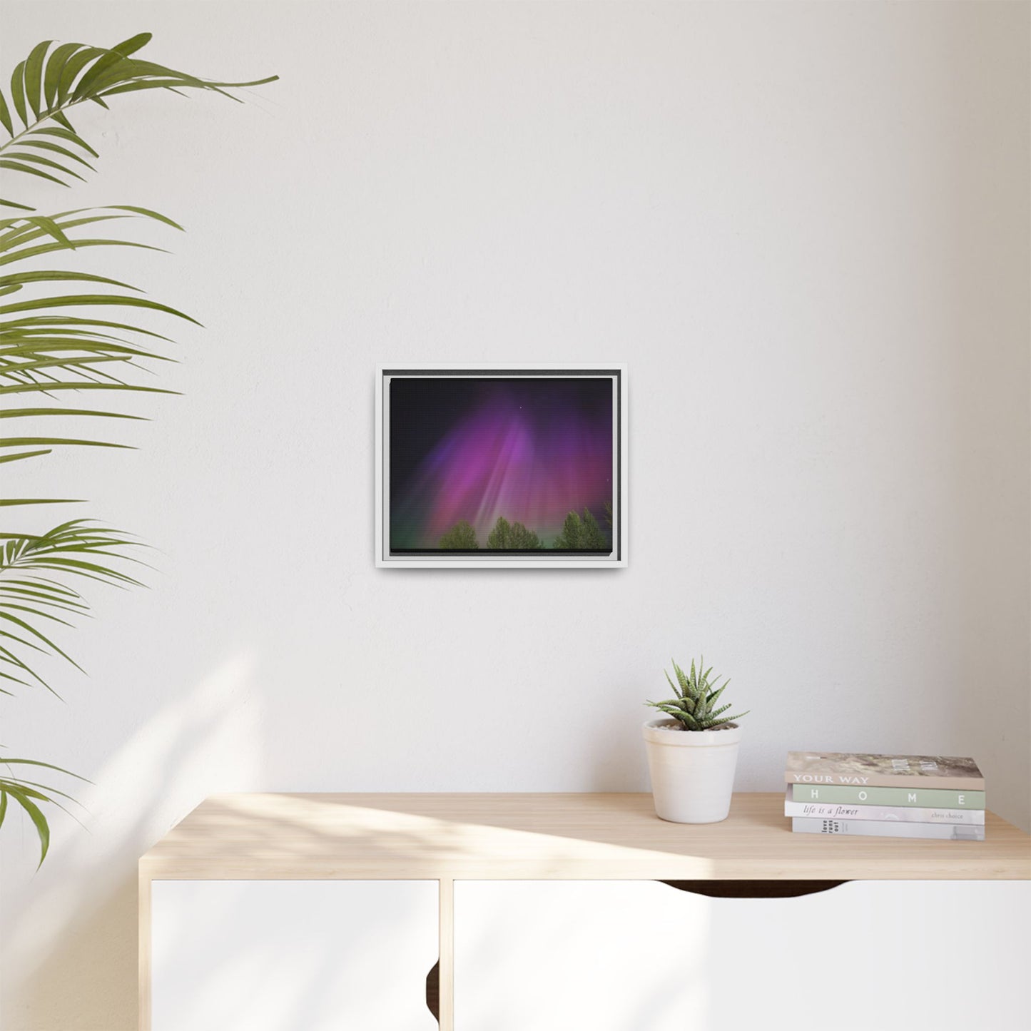 Quesnel BC northern lights Matte Canvas,