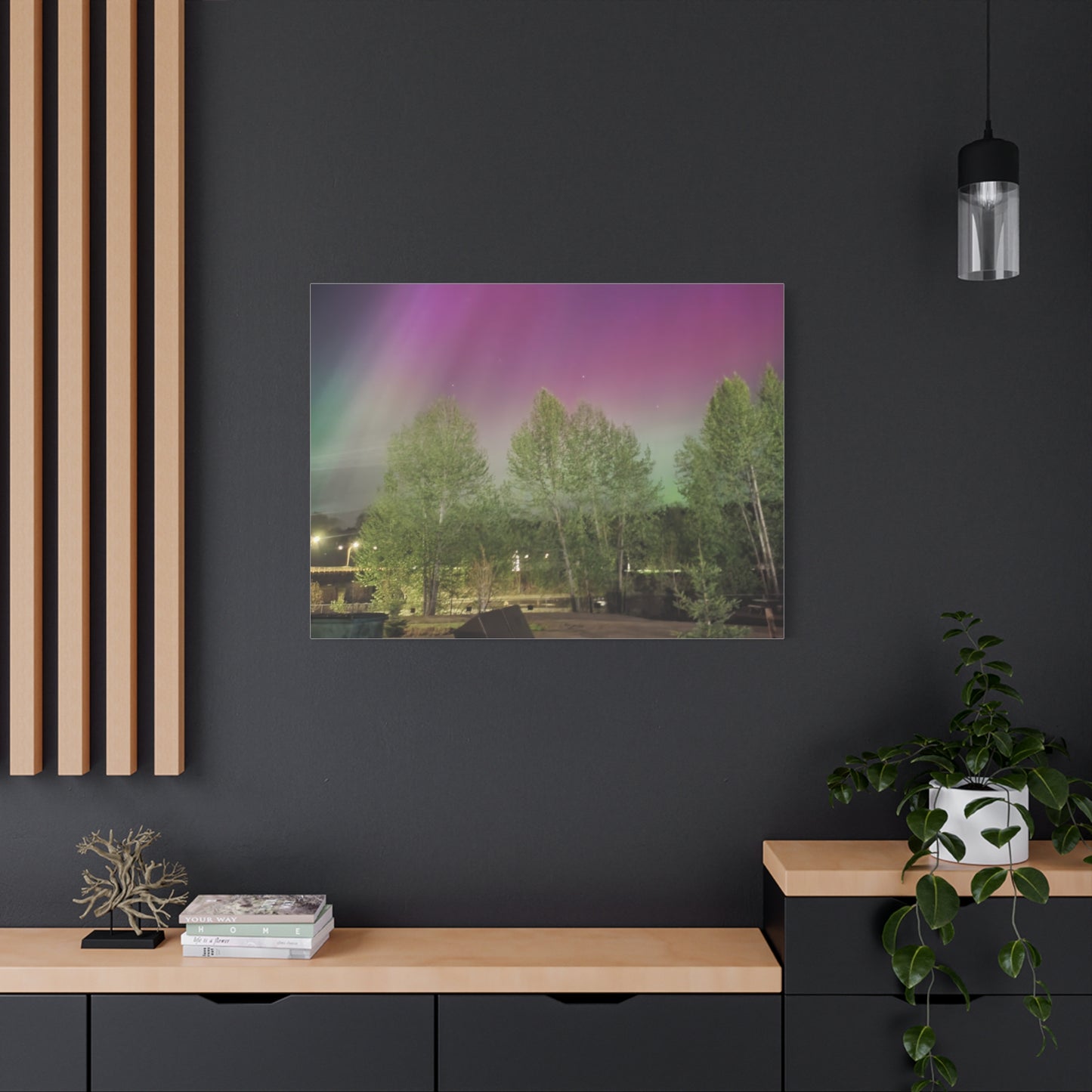 Quesnel BC northern lights 2 Matte Canvas