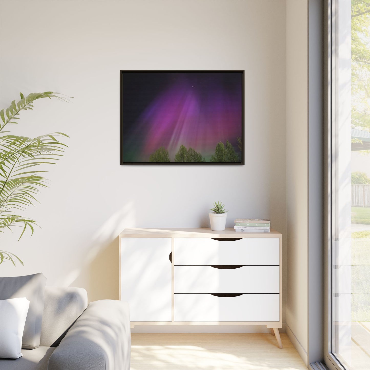 Quesnel BC northern lights Matte Canvas,