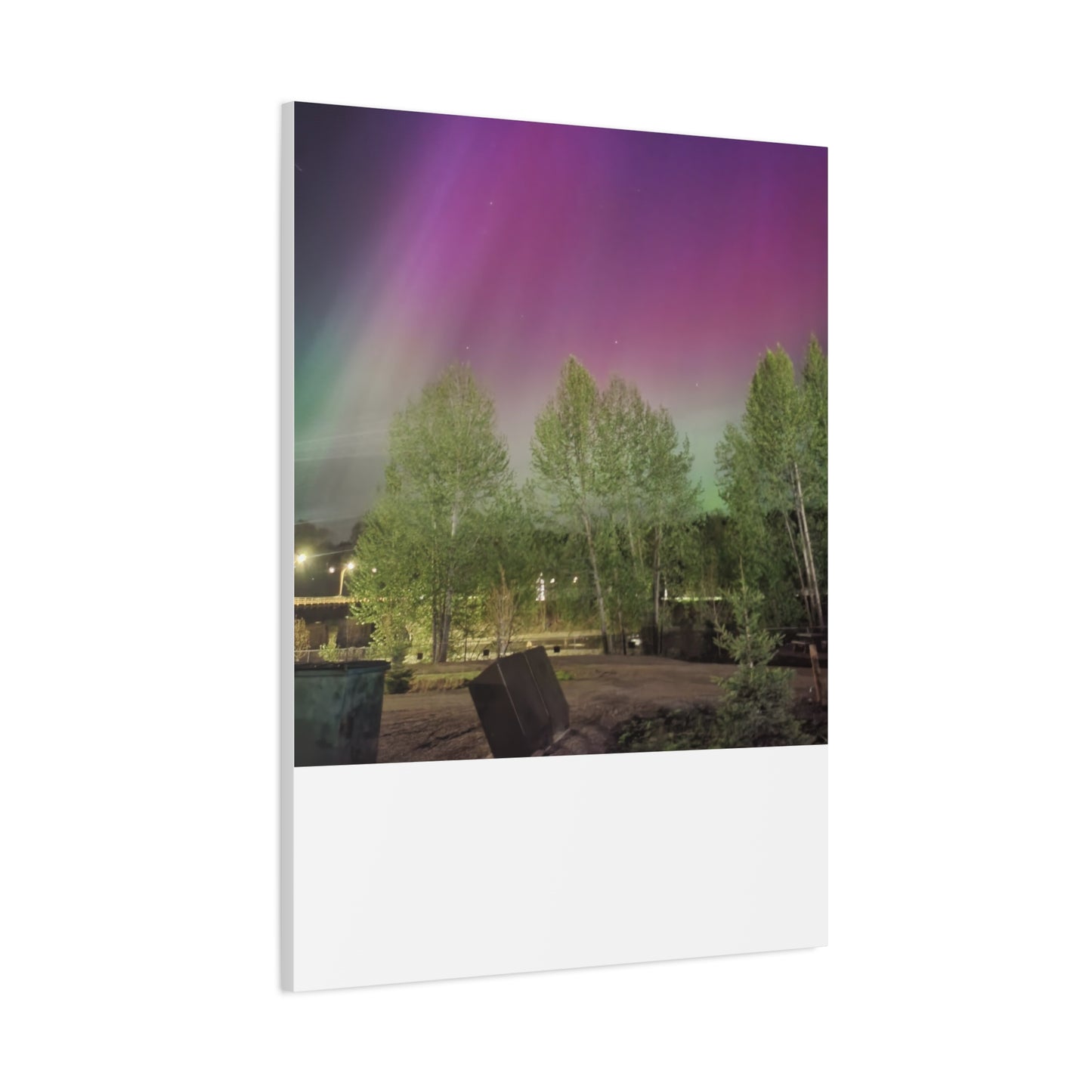 Quesnel BC northern lights 2 Matte Canvas