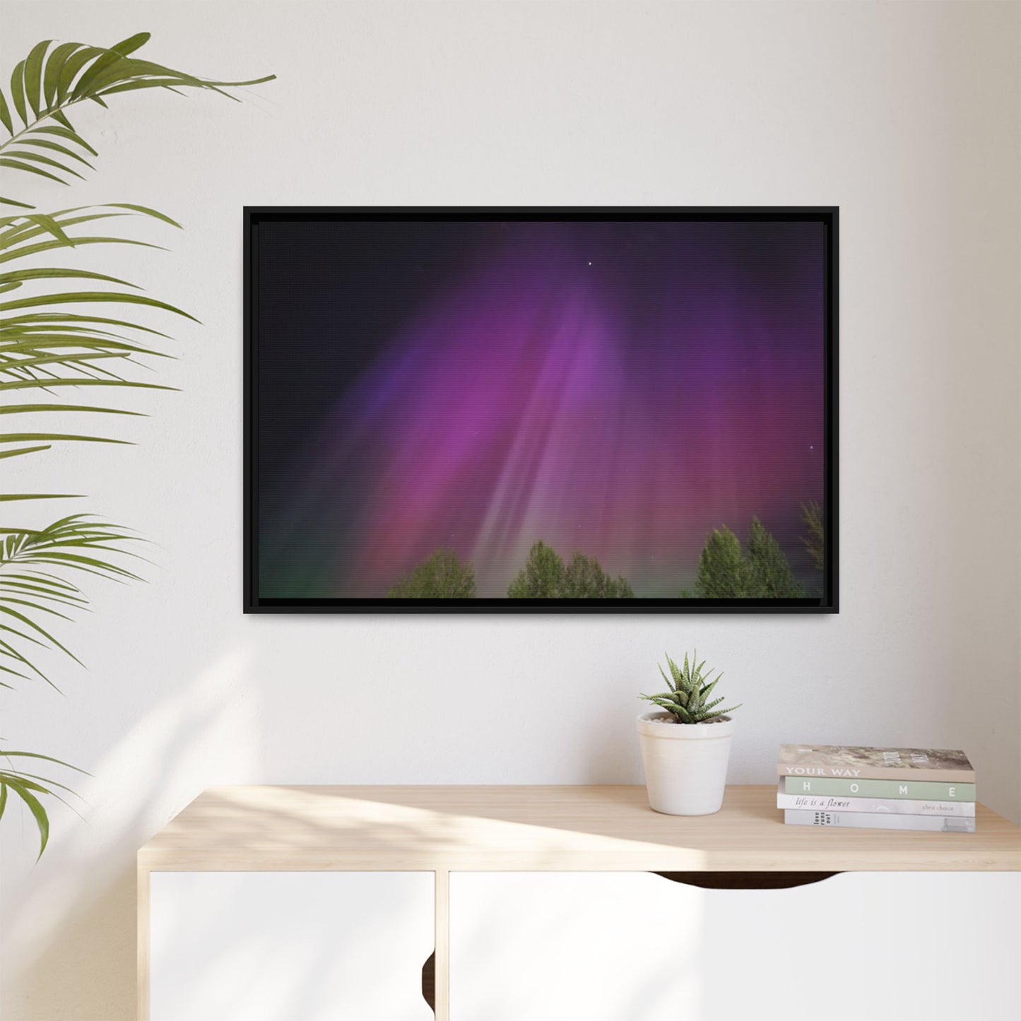 Quesnel BC northern lights Matte Canvas,