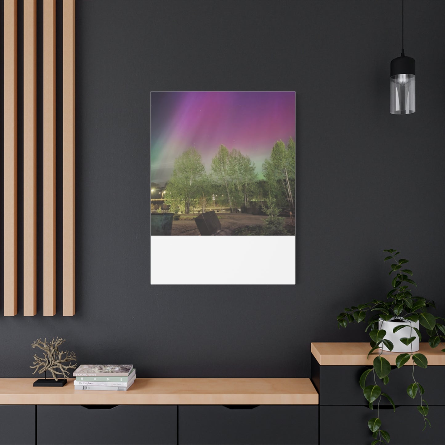 Quesnel BC northern lights 2 Matte Canvas