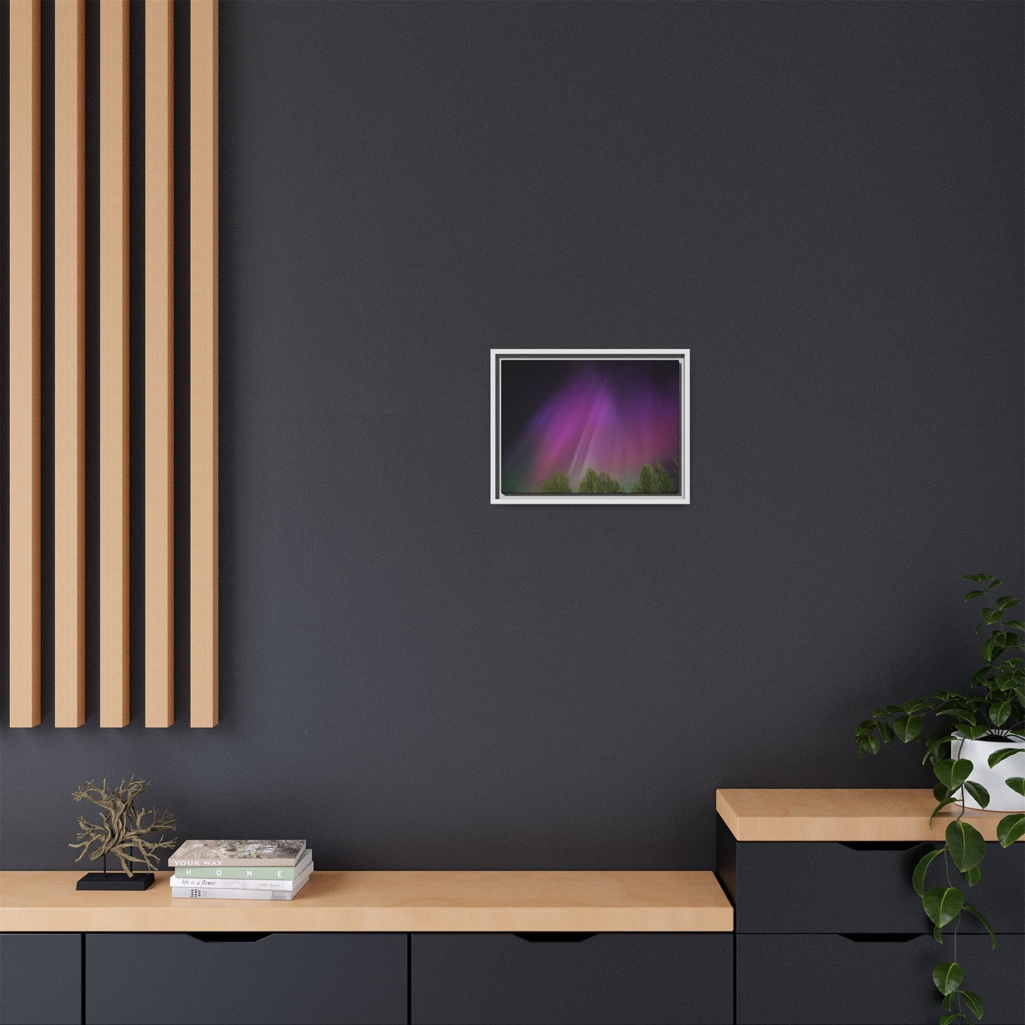 Quesnel BC northern lights Matte Canvas,