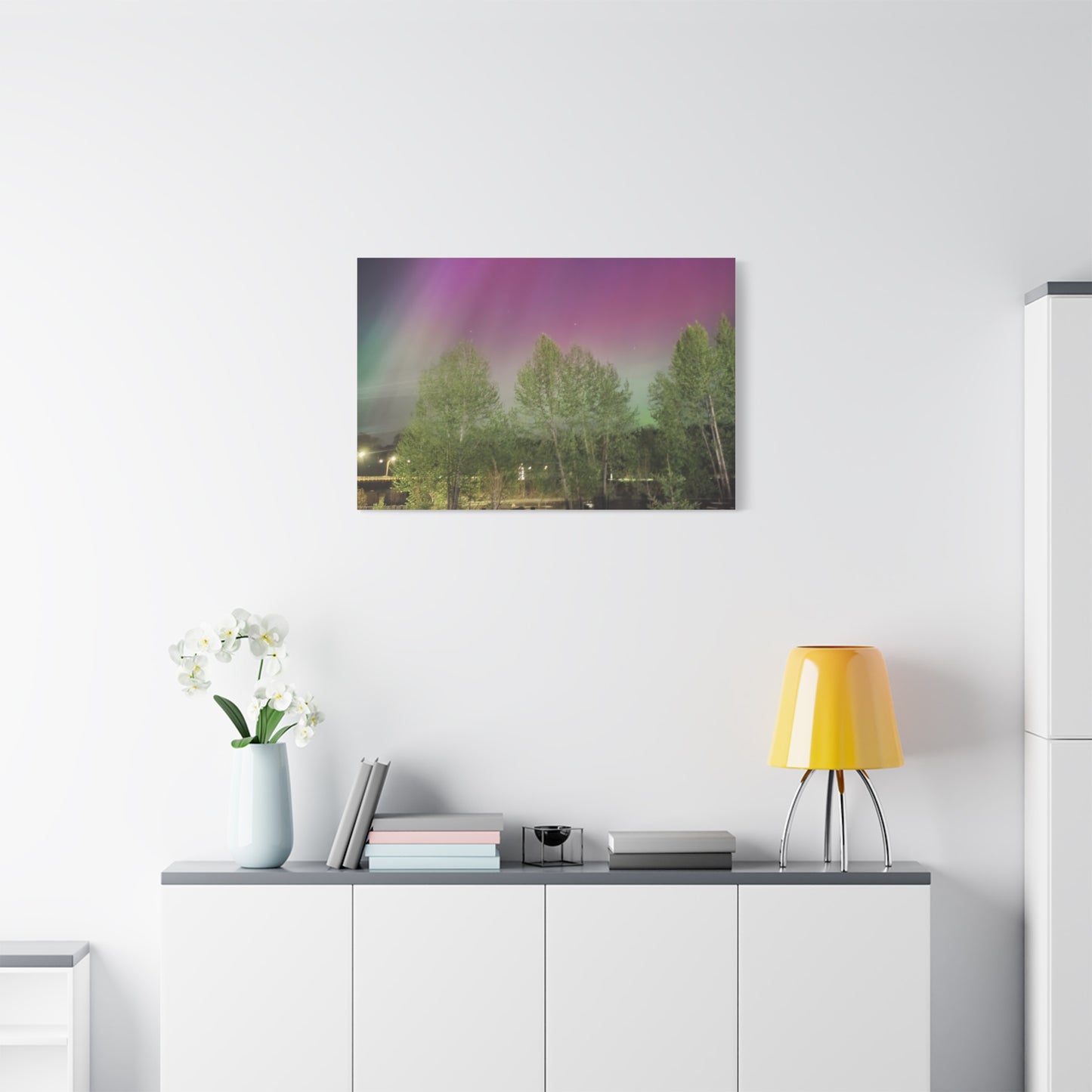 Quesnel BC northern lights 2 Matte Canvas