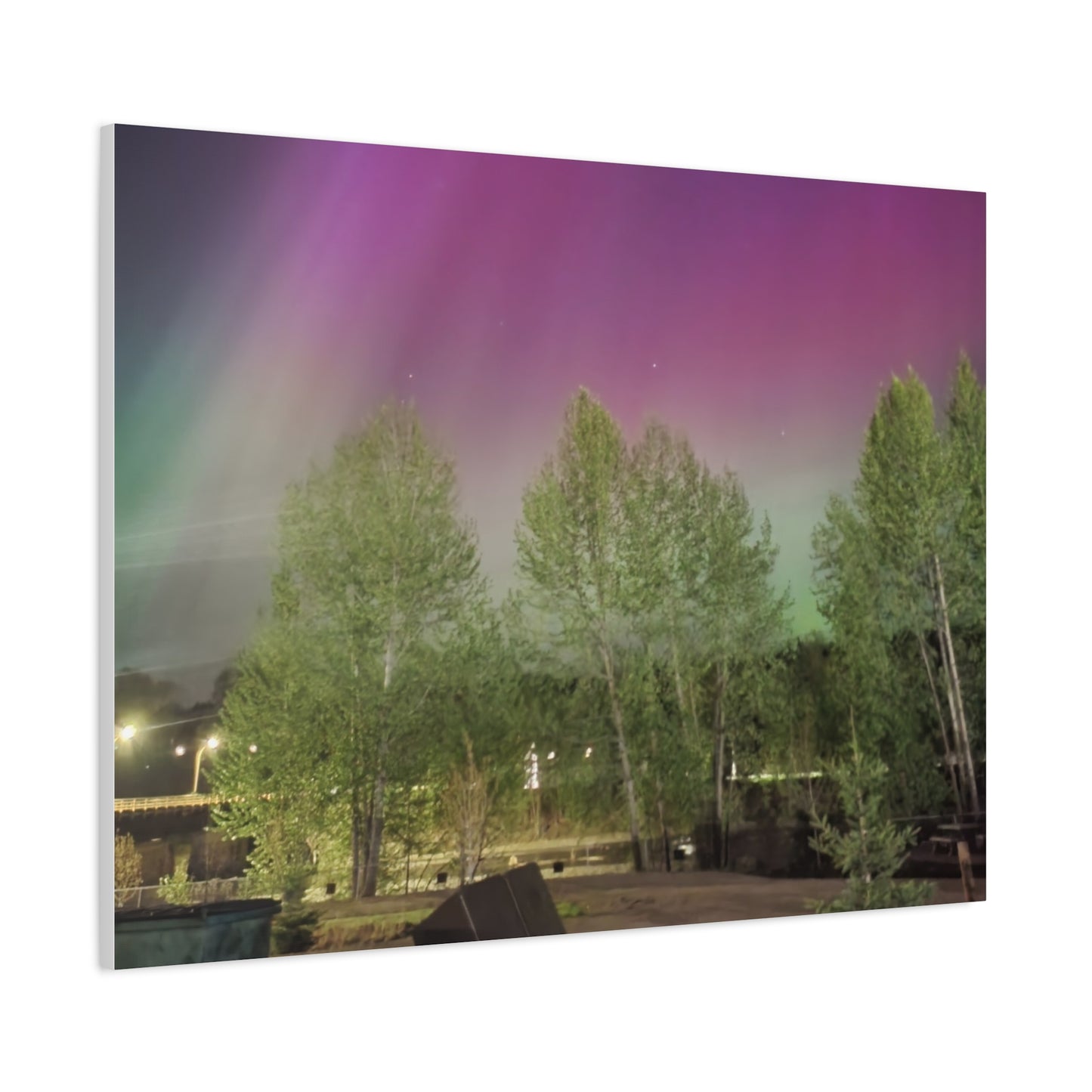 Quesnel BC northern lights 2 Matte Canvas