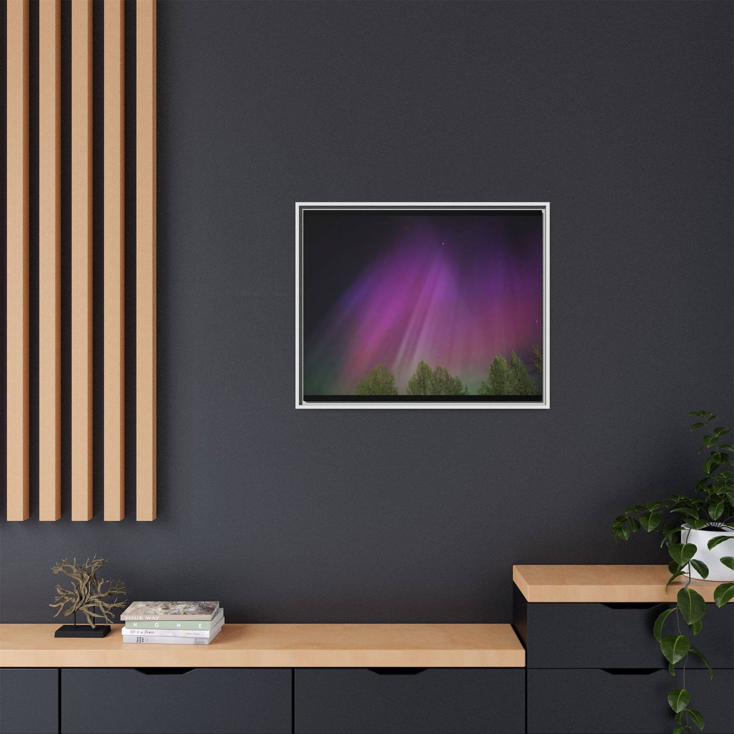 Quesnel BC northern lights Matte Canvas,