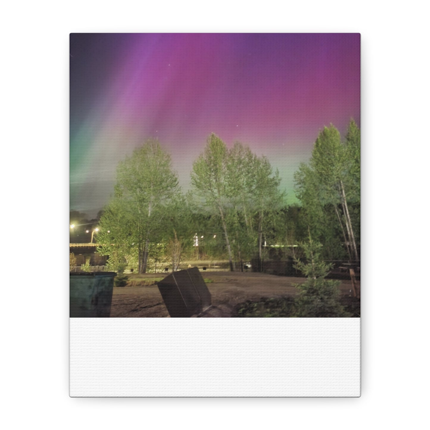 Quesnel BC northern lights 2 Matte Canvas