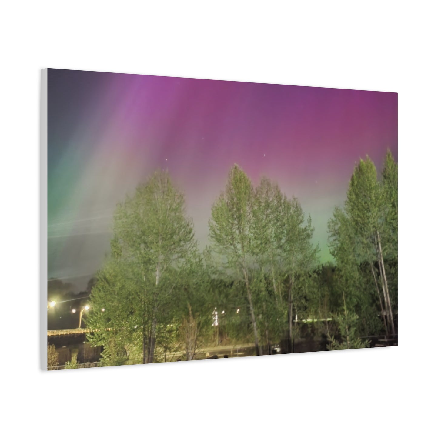Quesnel BC northern lights 2 Matte Canvas