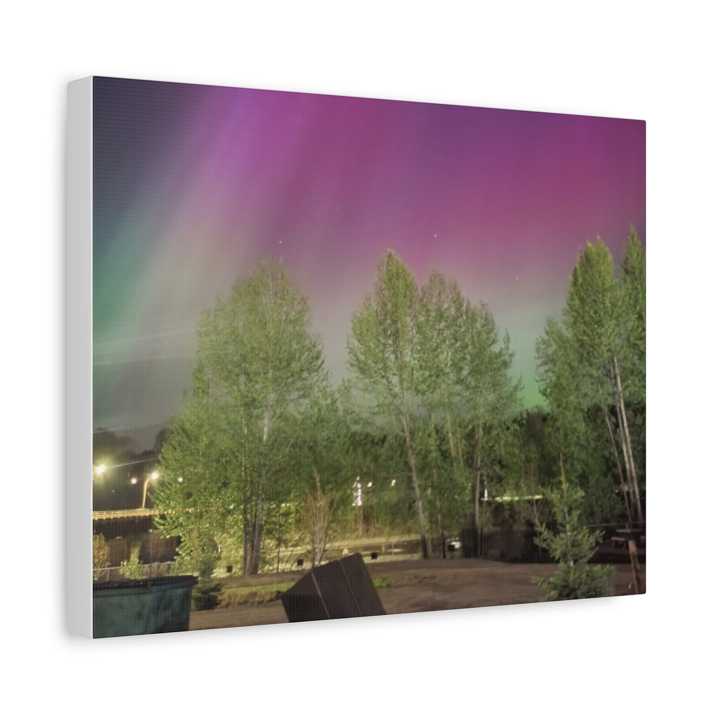 Quesnel BC northern lights 2 Matte Canvas
