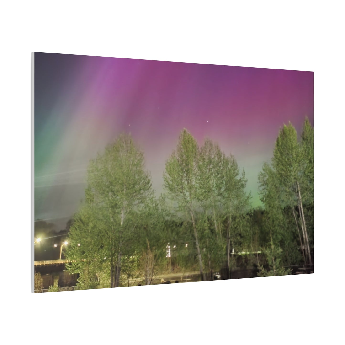 Quesnel BC northern lights 2 Matte Canvas