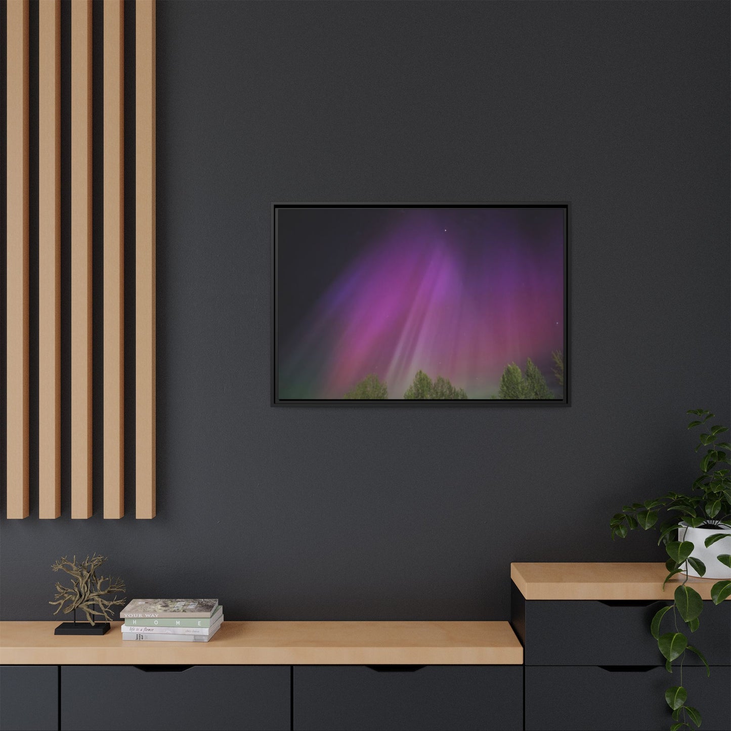 Quesnel BC northern lights Matte Canvas,