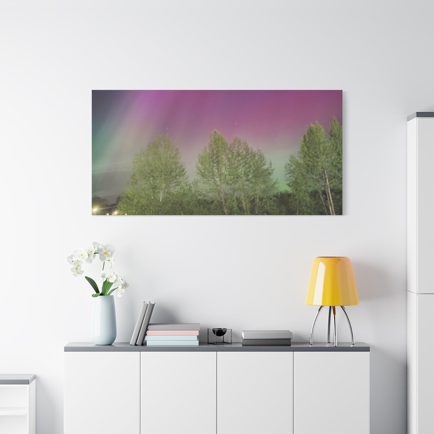 Quesnel BC northern lights 2 Matte Canvas