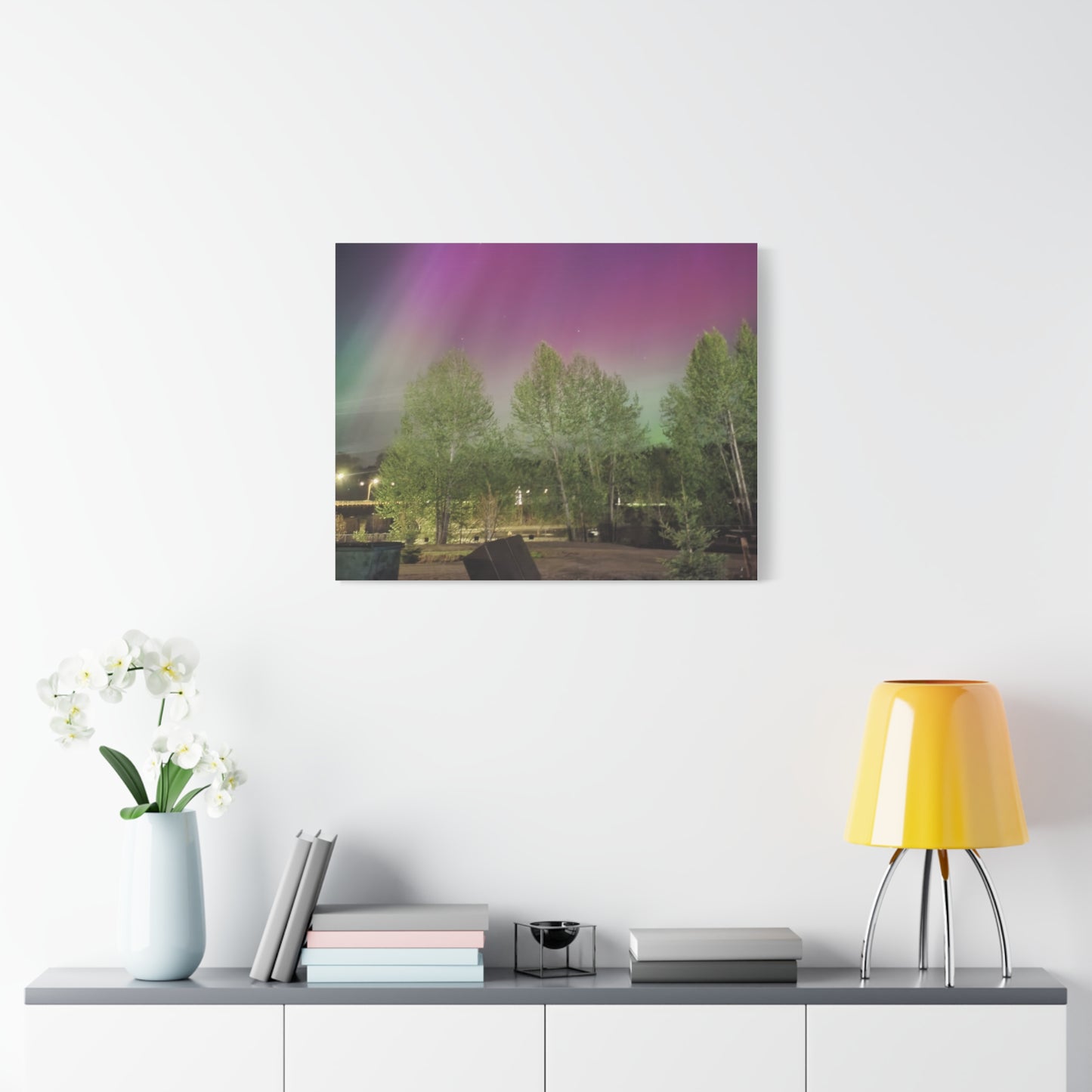 Quesnel BC northern lights 2 Matte Canvas