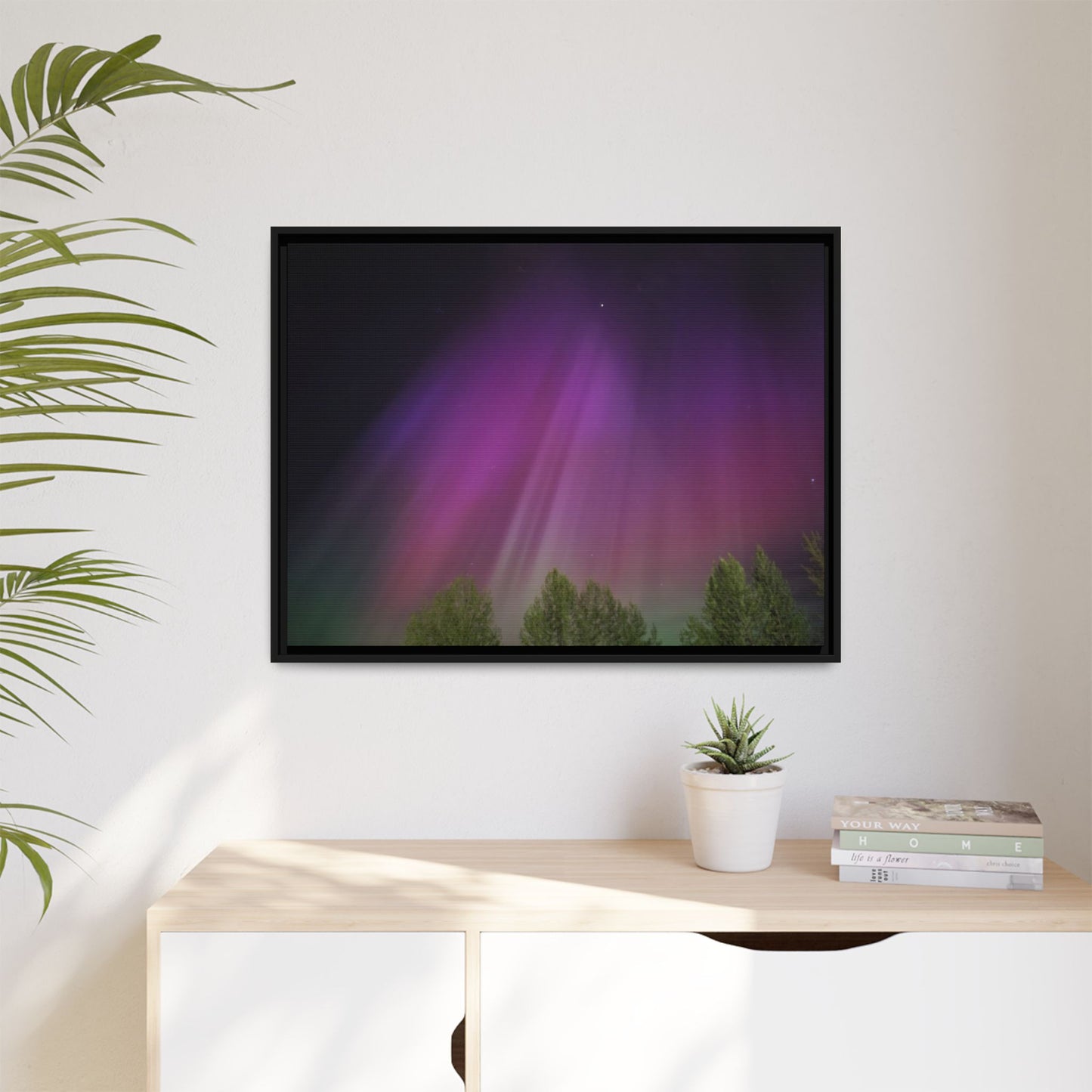 Quesnel BC northern lights Matte Canvas,