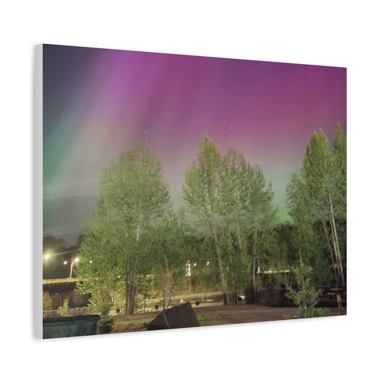 Quesnel BC northern lights 2 Matte Canvas