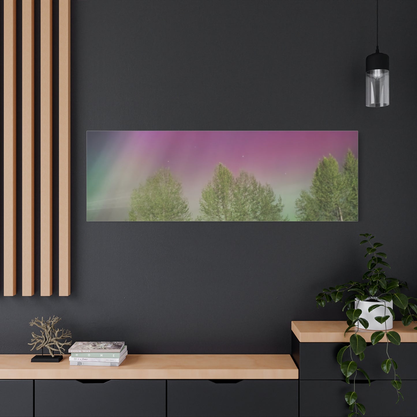 Quesnel BC northern lights 2 Matte Canvas