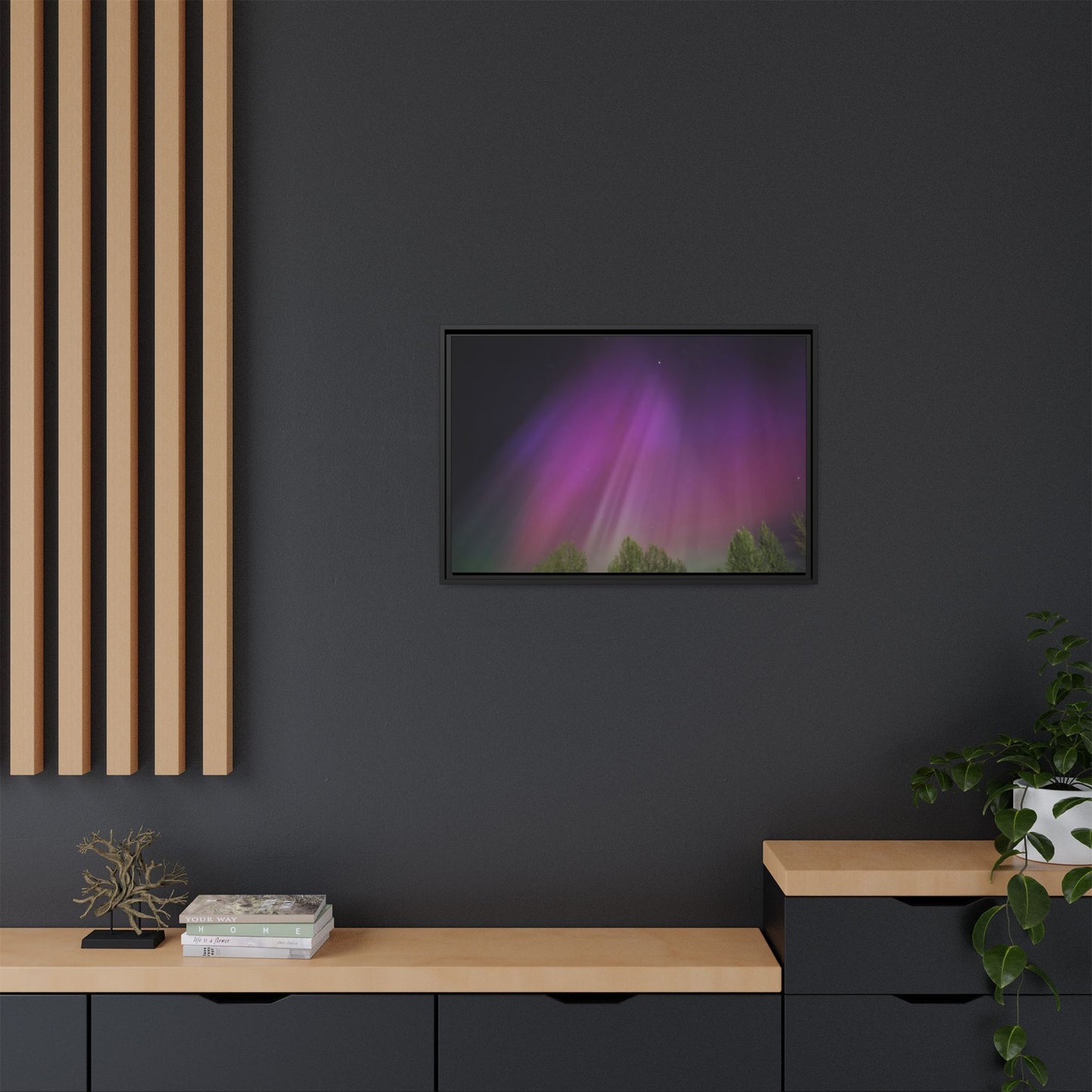 Quesnel BC northern lights Matte Canvas,