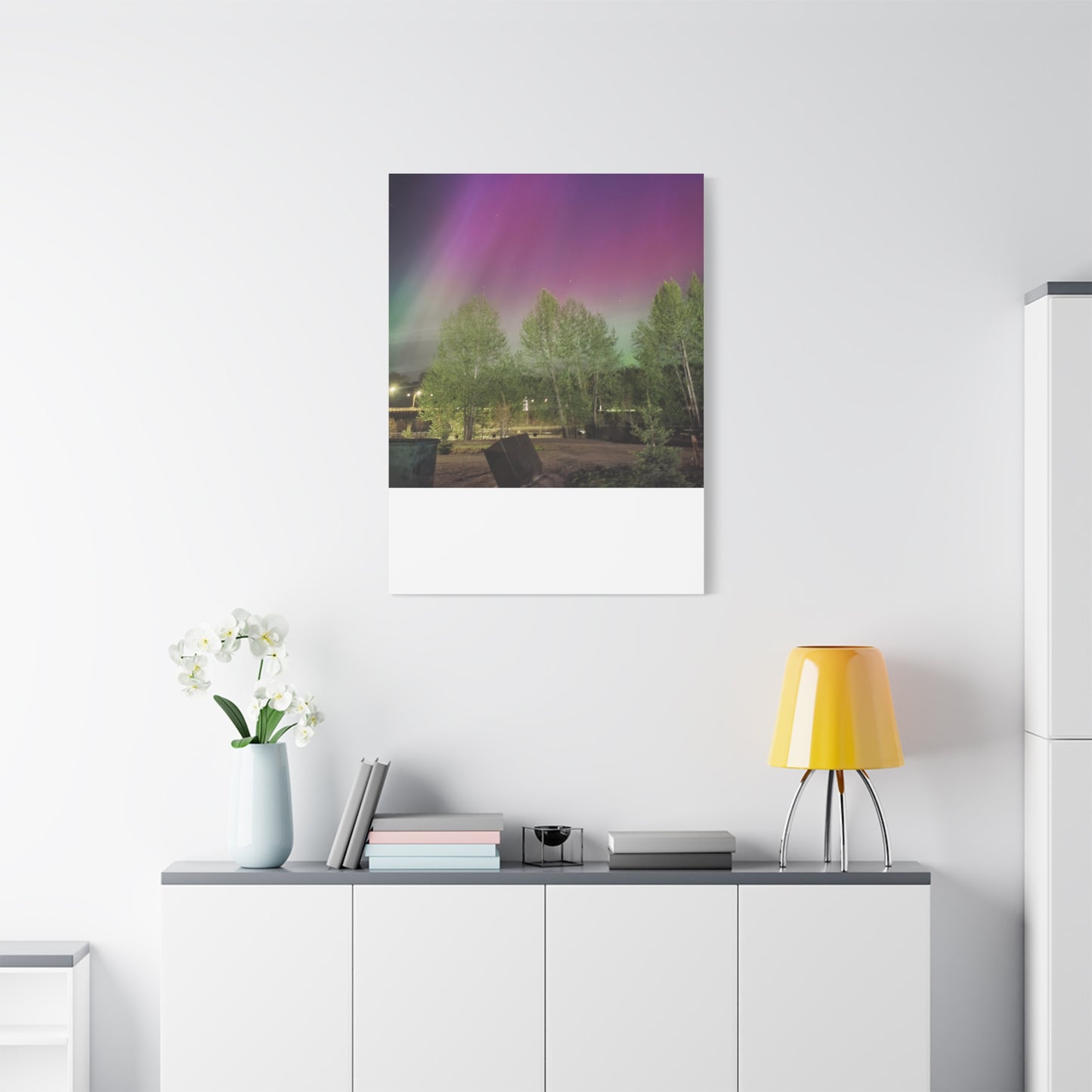 Quesnel BC northern lights 2 Matte Canvas