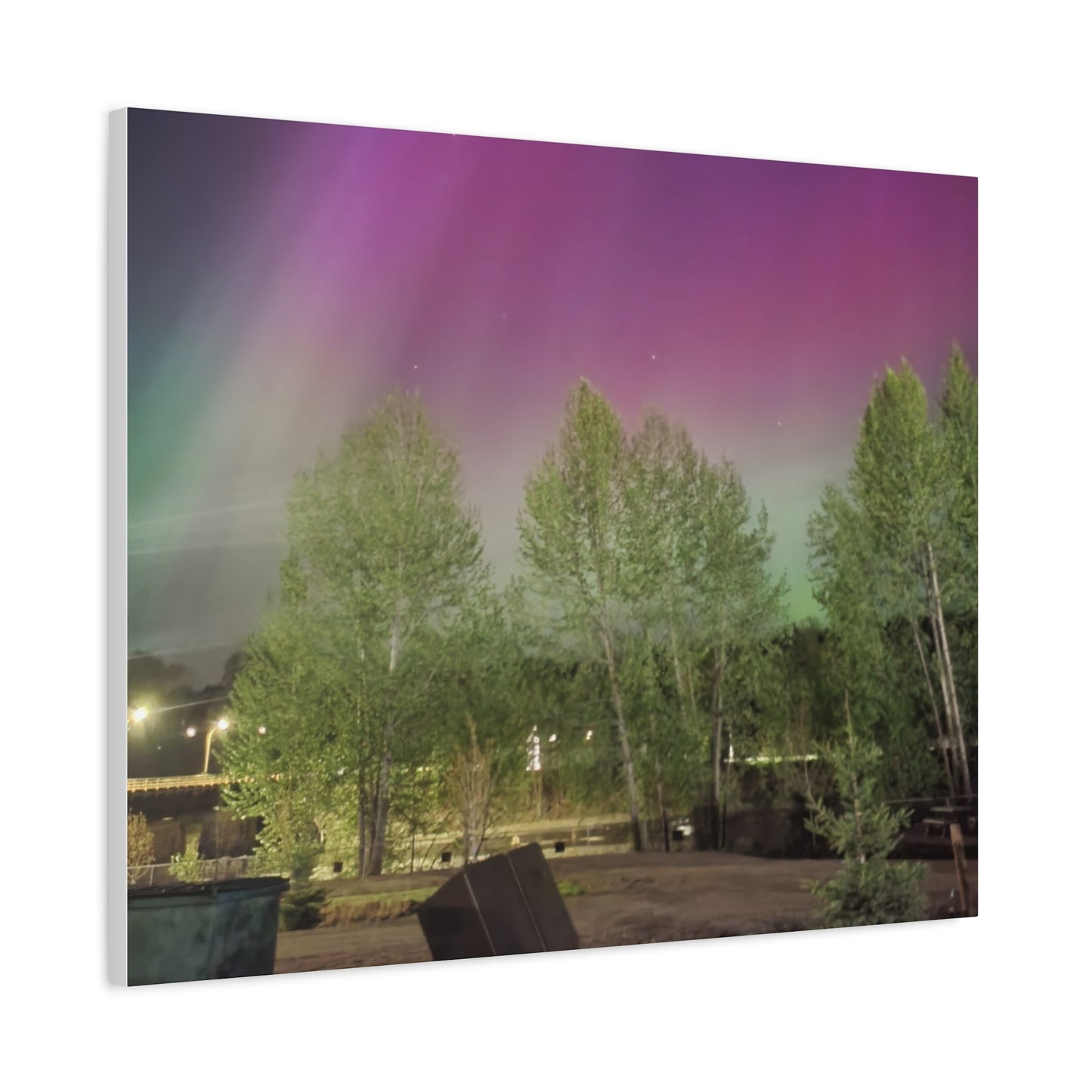 Quesnel BC northern lights 2 Matte Canvas