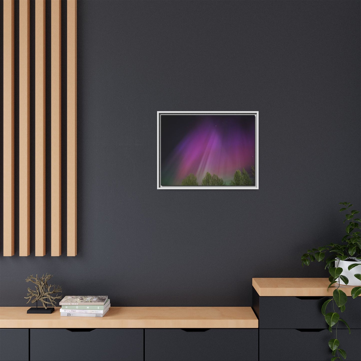 Quesnel BC northern lights Matte Canvas,