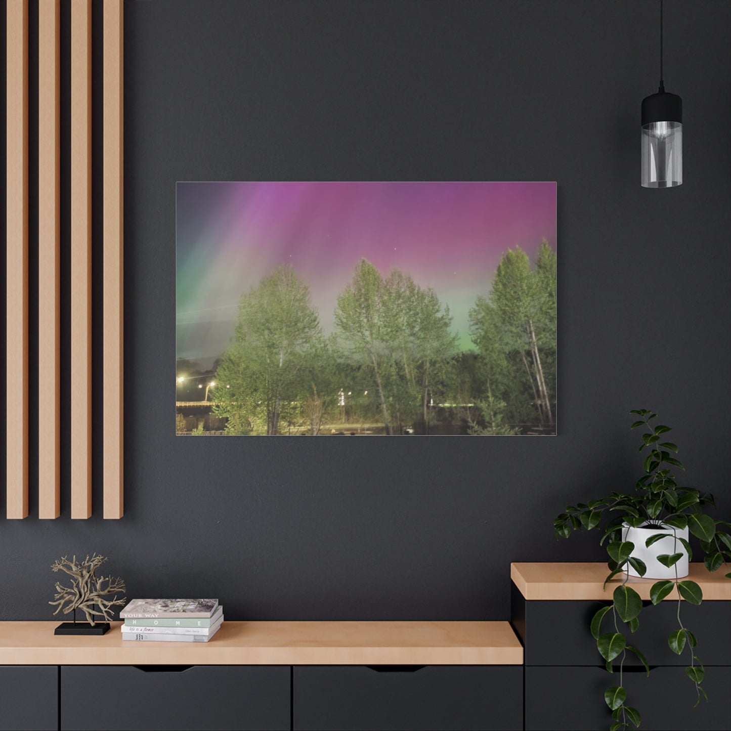 Quesnel BC northern lights 2 Matte Canvas
