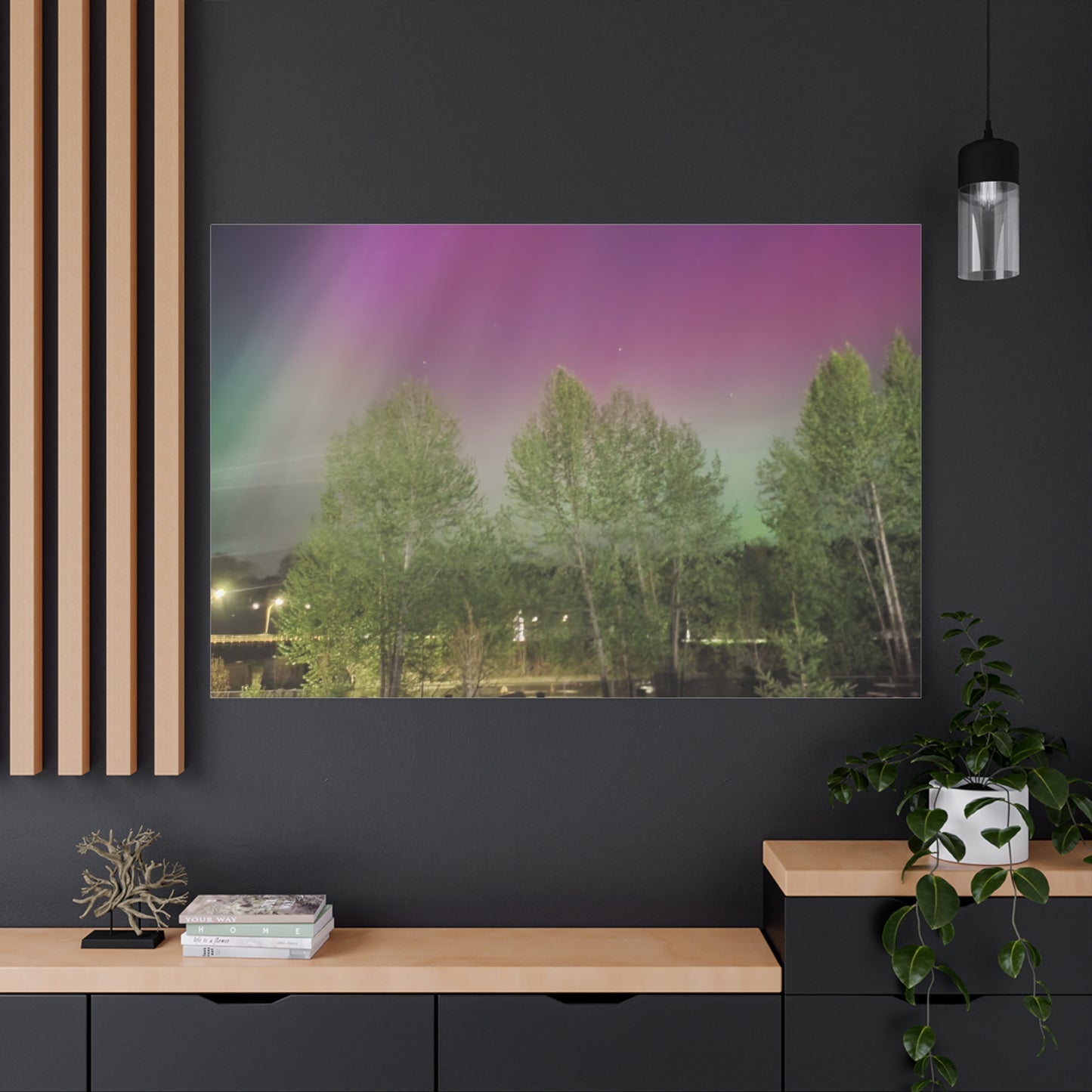 Quesnel BC northern lights 2 Matte Canvas