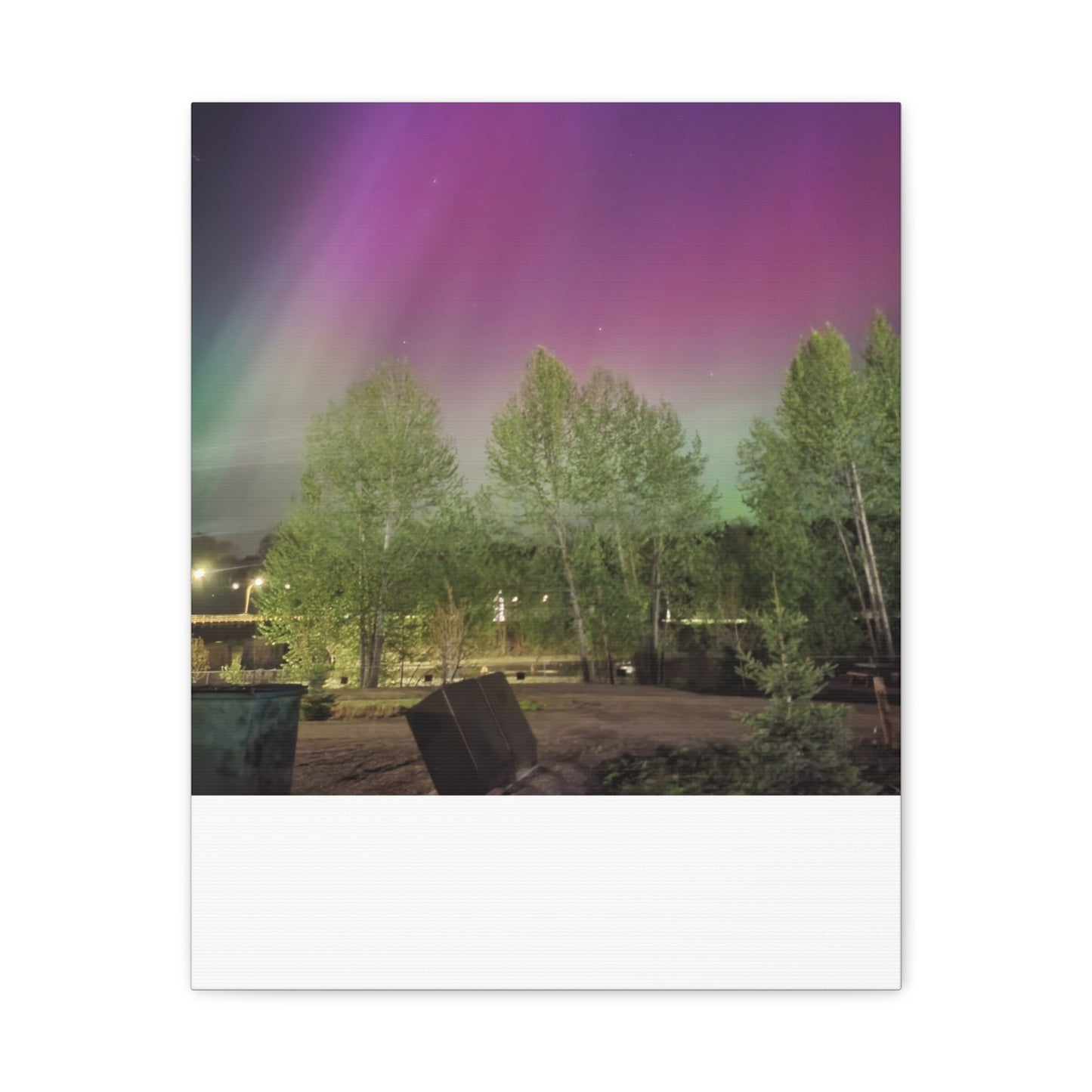 Quesnel BC northern lights 2 Matte Canvas