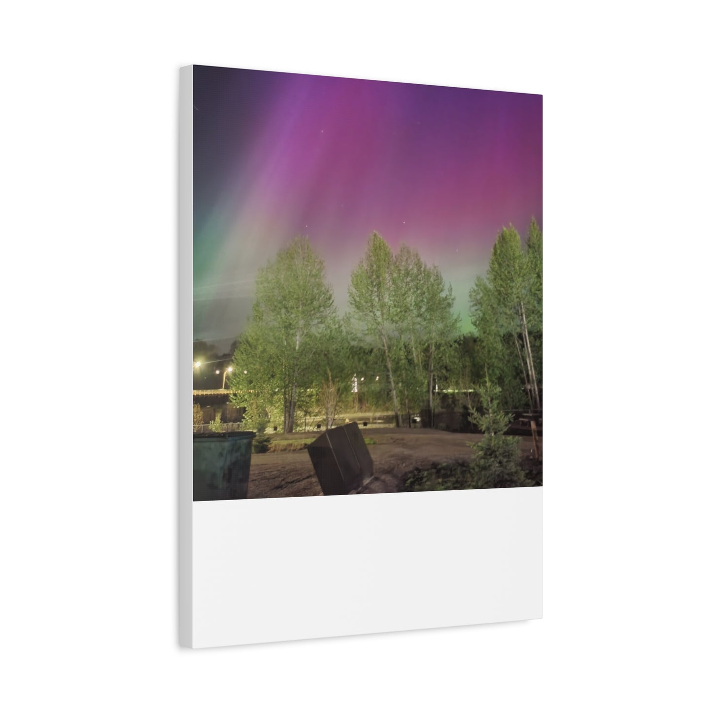 Quesnel BC northern lights 2 Matte Canvas
