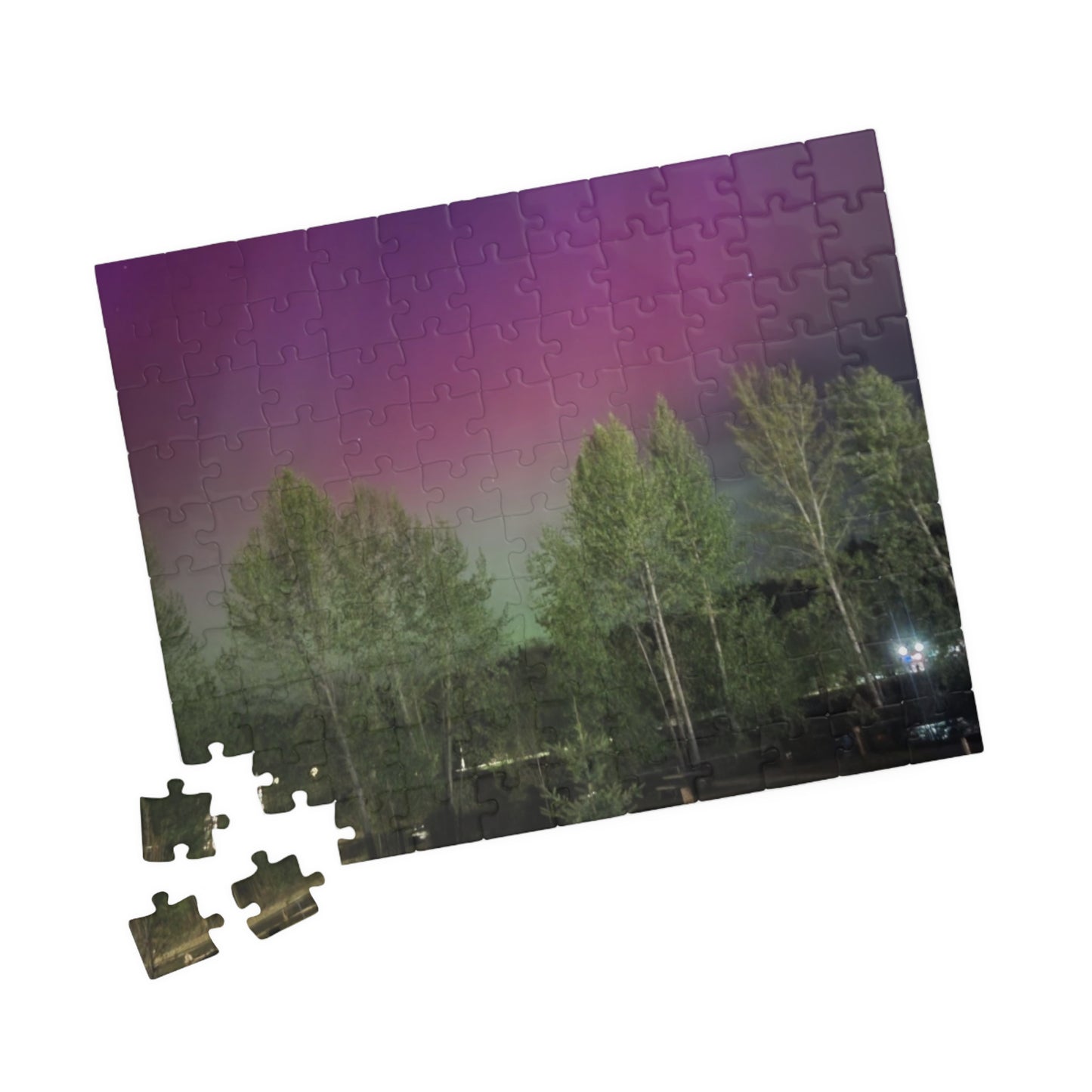 northern lights Quesnel BC Puzzle (110, 252, 520, 1014-piece)