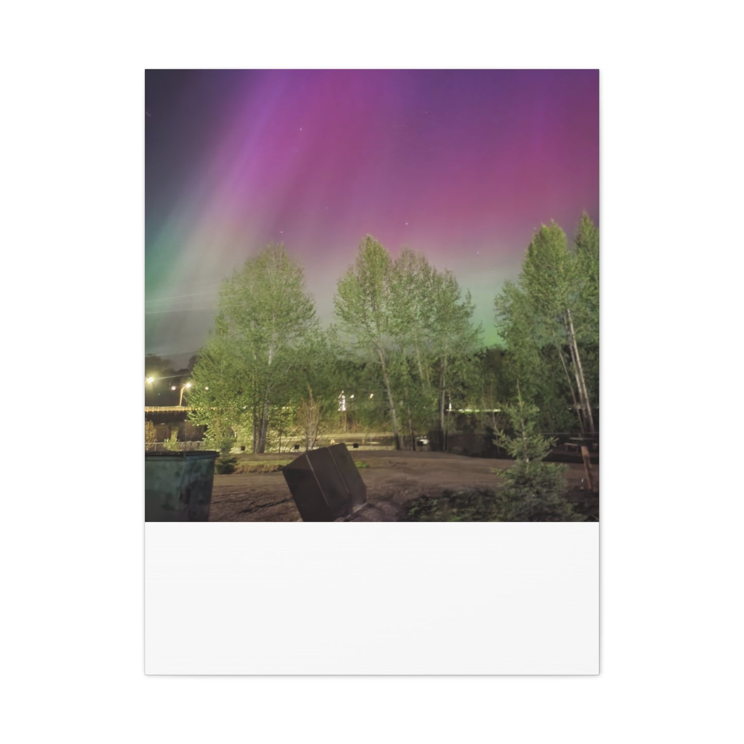 Quesnel BC northern lights 2 Matte Canvas