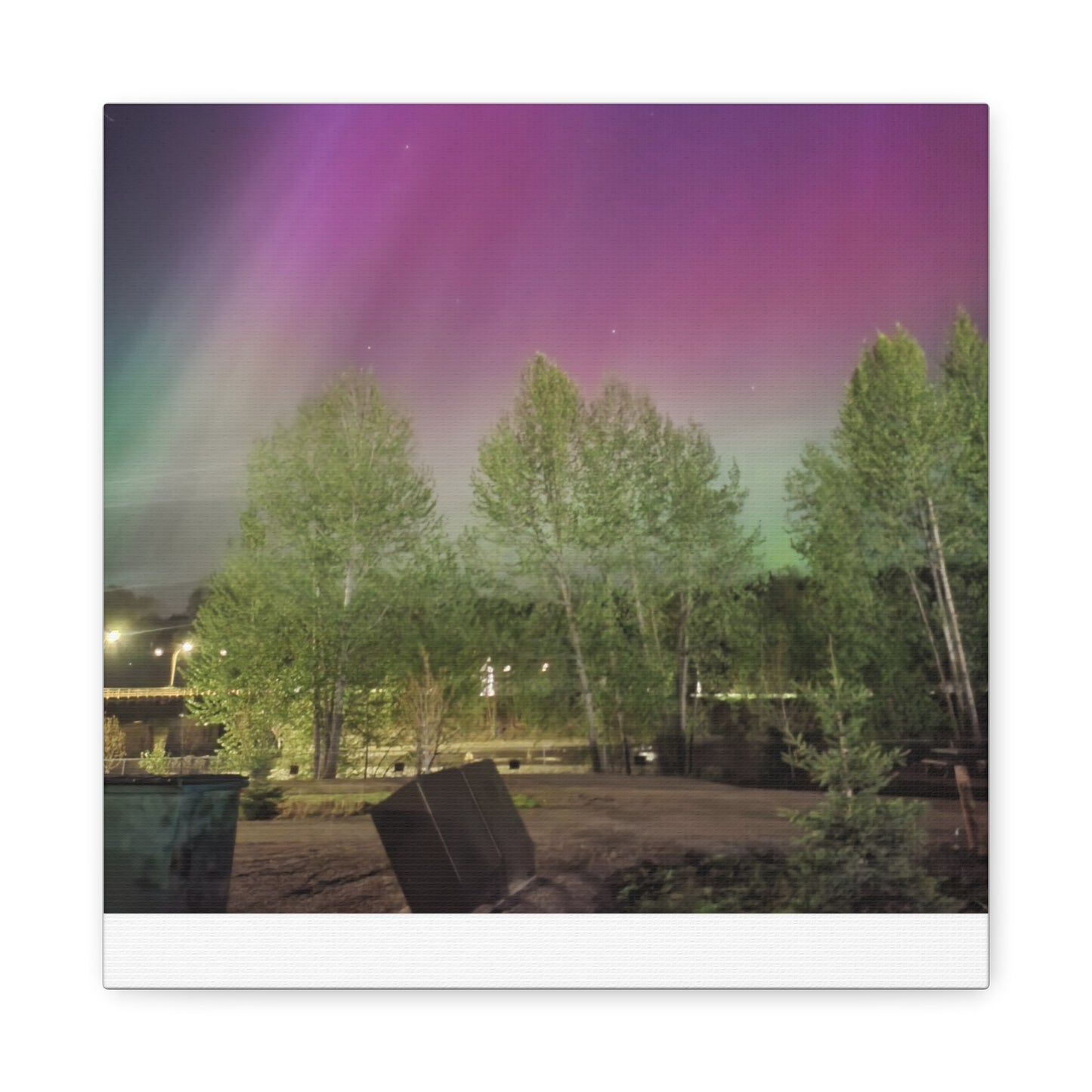 Quesnel BC northern lights 2 Matte Canvas