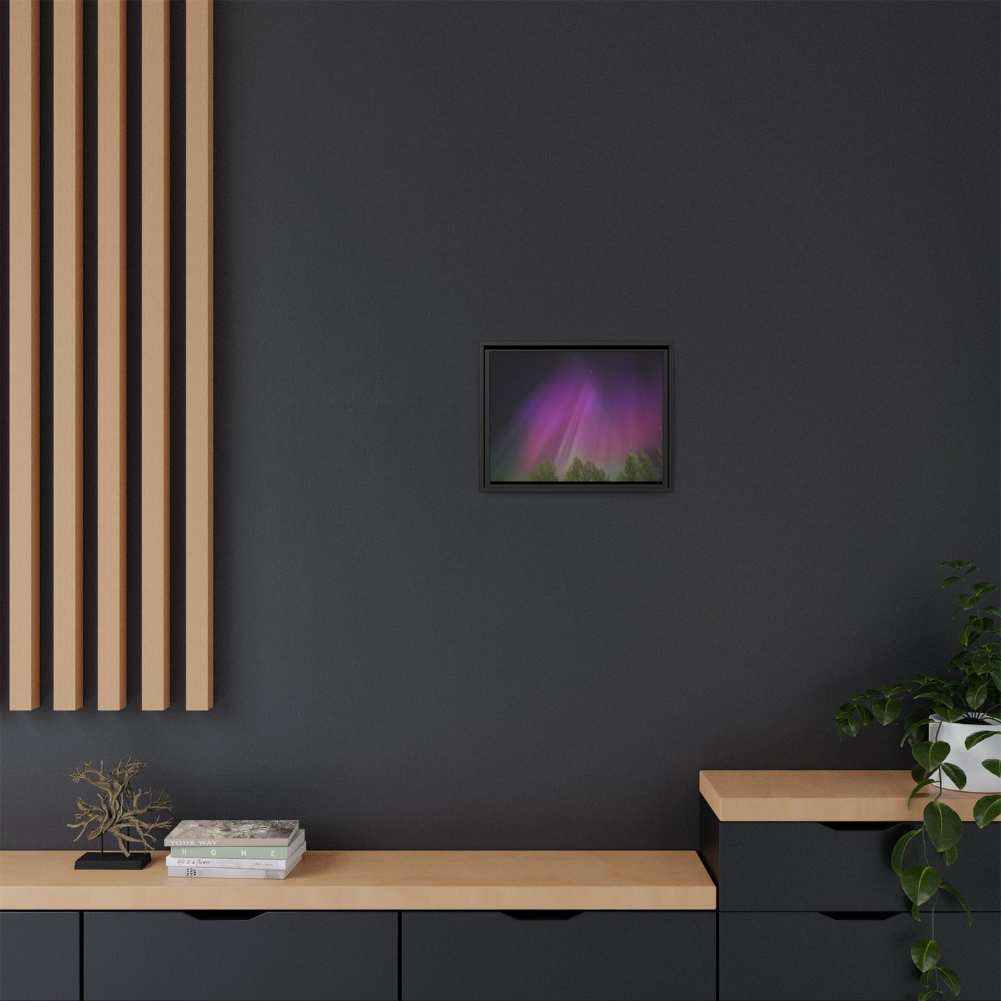 Quesnel BC northern lights Matte Canvas,