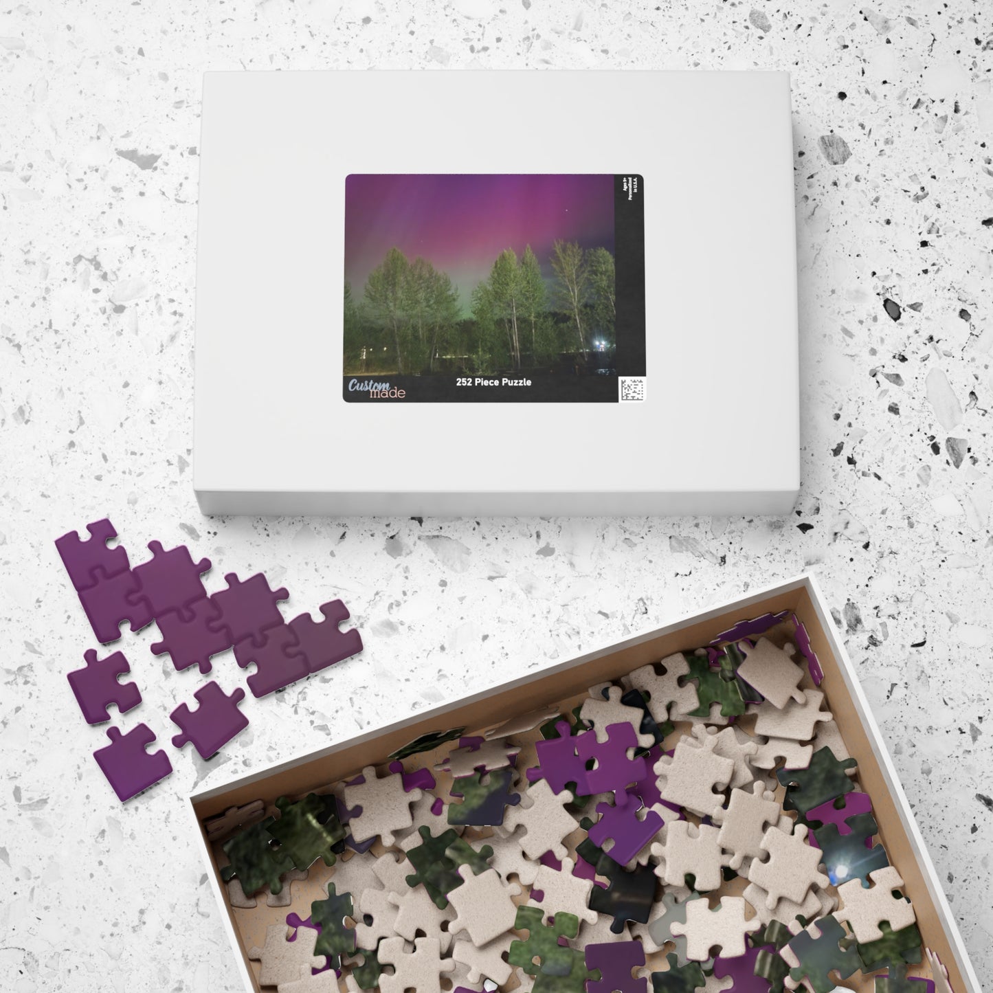 northern lights Quesnel BC Puzzle (110, 252, 520, 1014-piece)