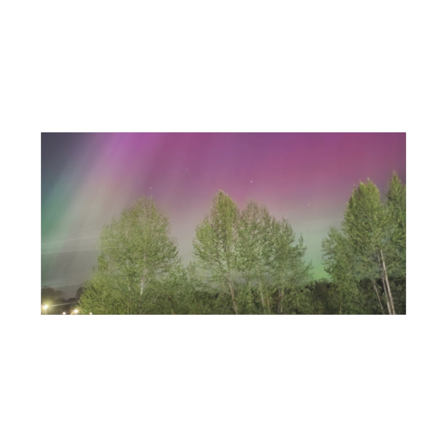 Quesnel BC northern lights 2 Matte Canvas