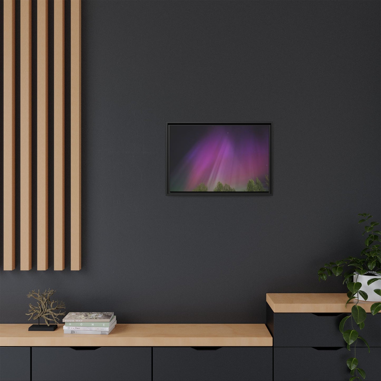 Quesnel BC northern lights Matte Canvas,