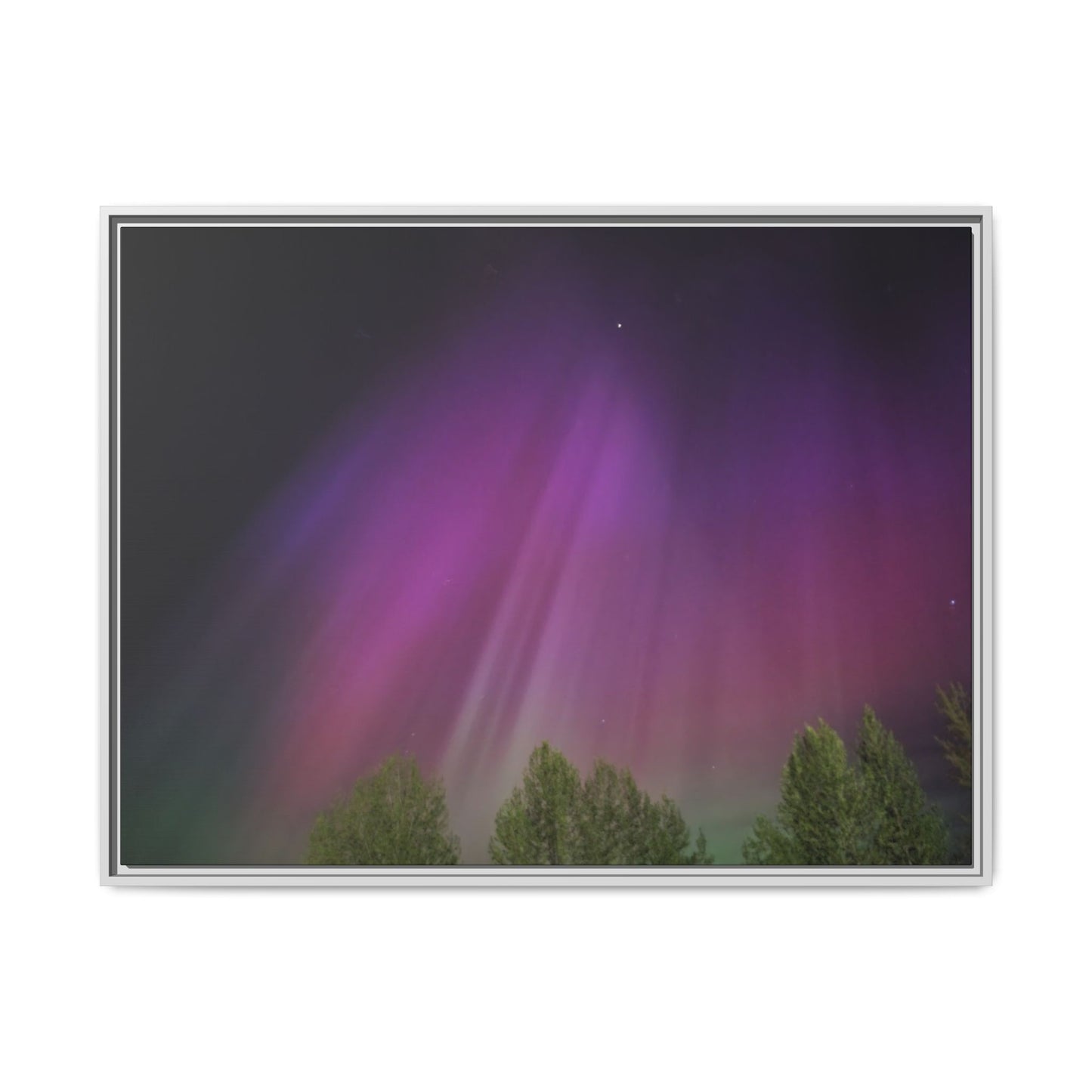Quesnel BC northern lights Matte Canvas,