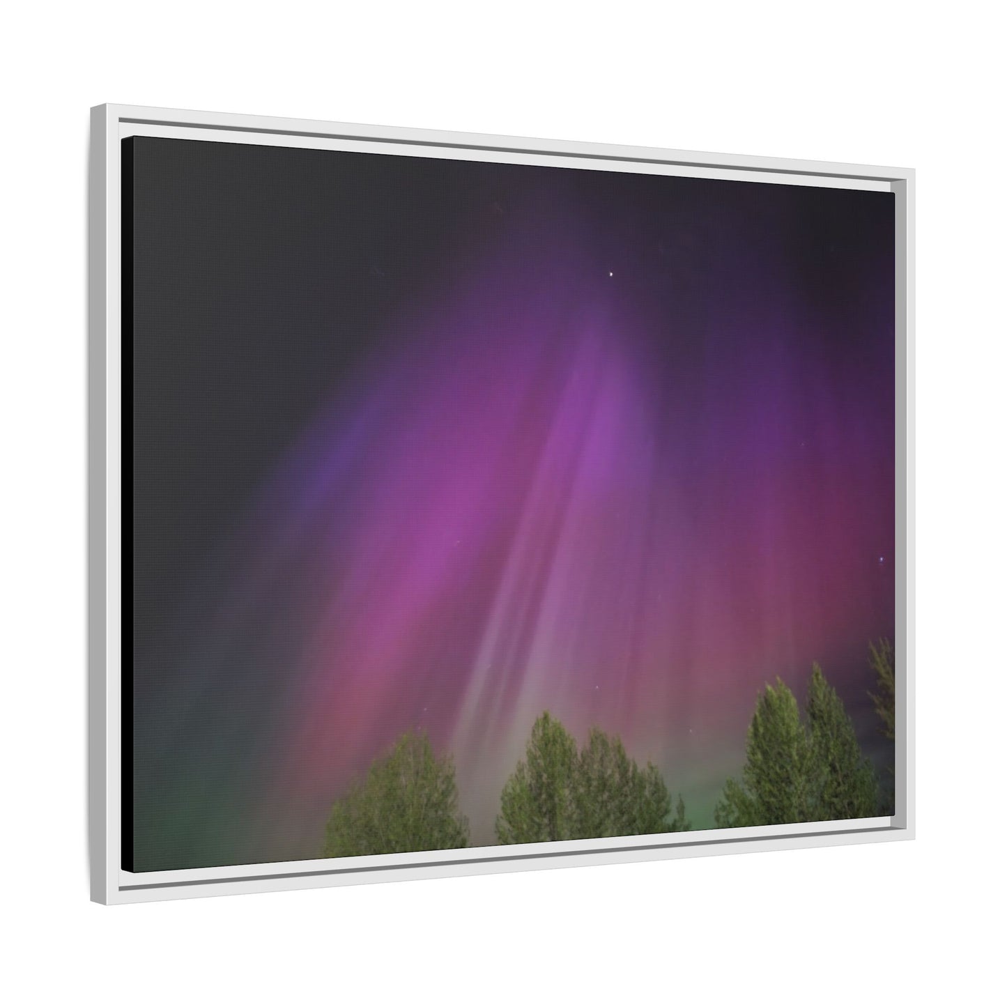 Quesnel BC northern lights Matte Canvas,
