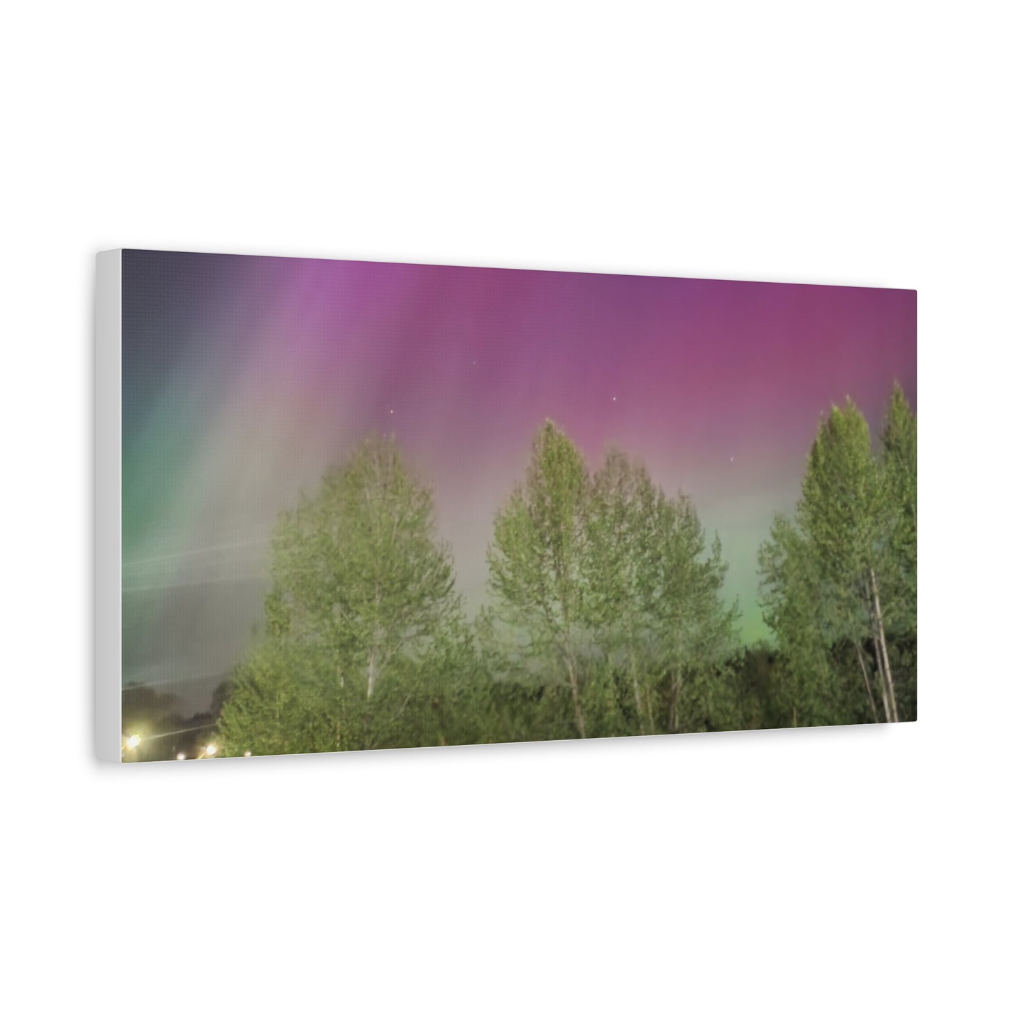 Quesnel BC northern lights 2 Matte Canvas