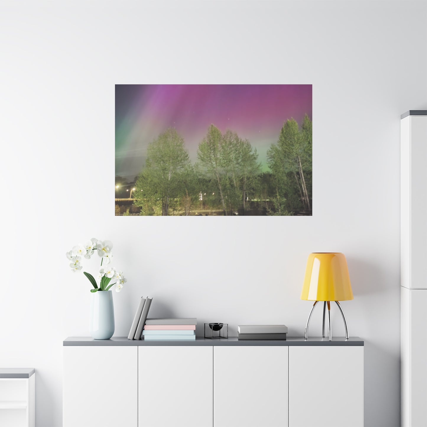 Quesnel BC northern lights 2 Matte Canvas