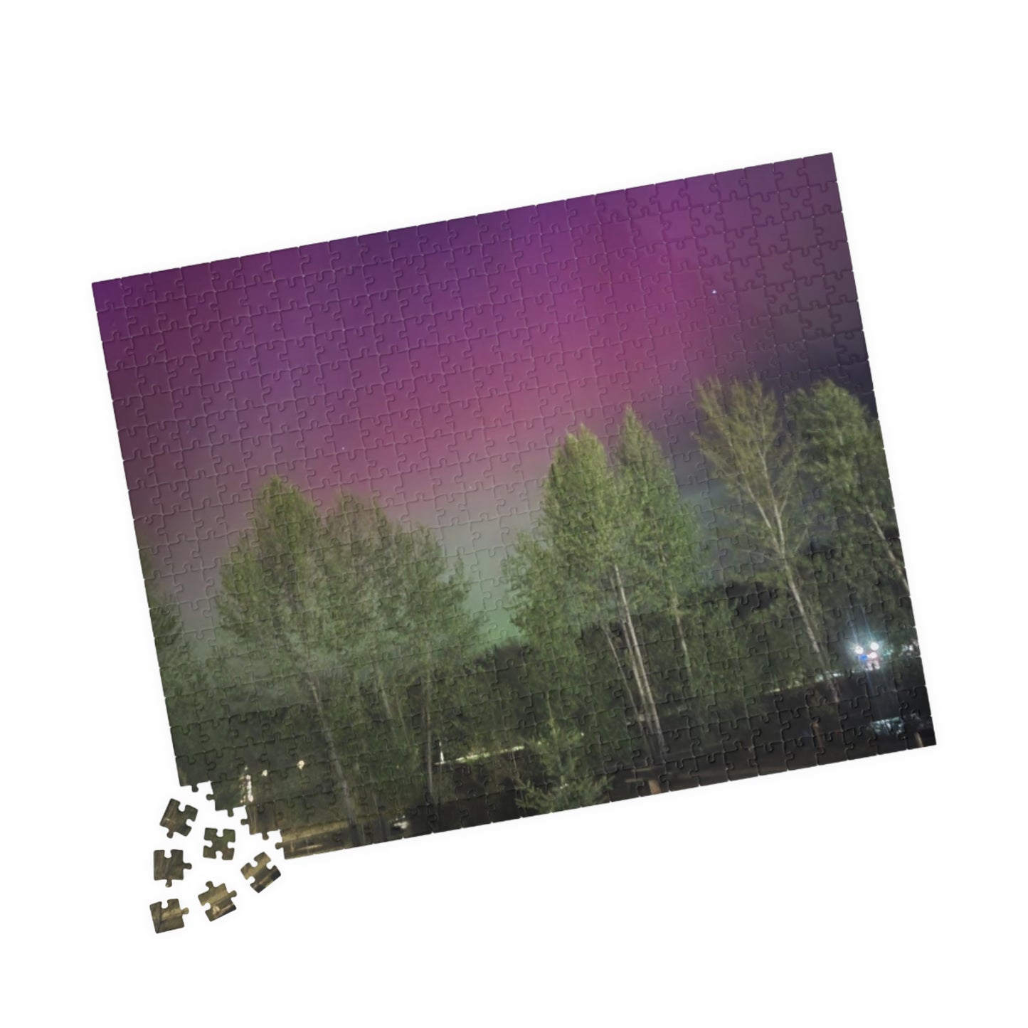 northern lights Quesnel BC Puzzle (110, 252, 520, 1014-piece)
