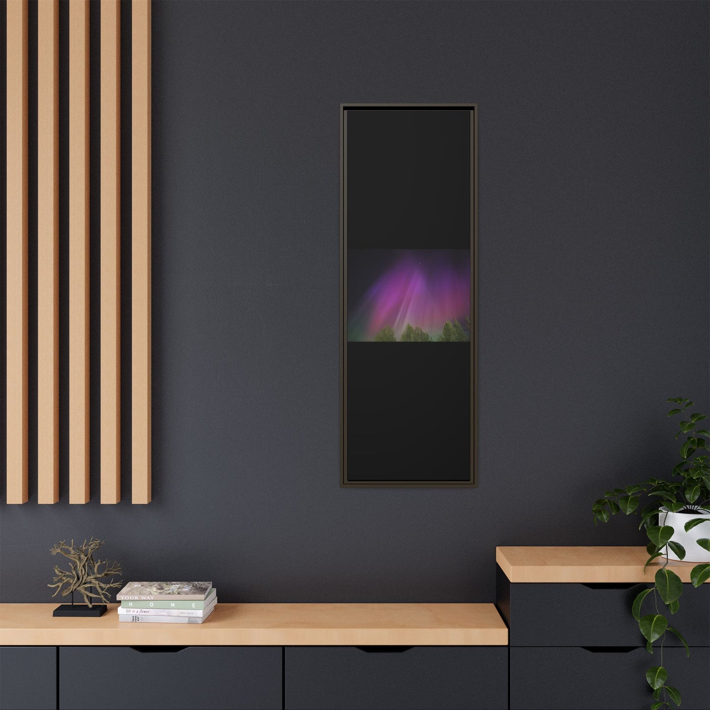 Quesnel BC northern lights Matte Canvas,