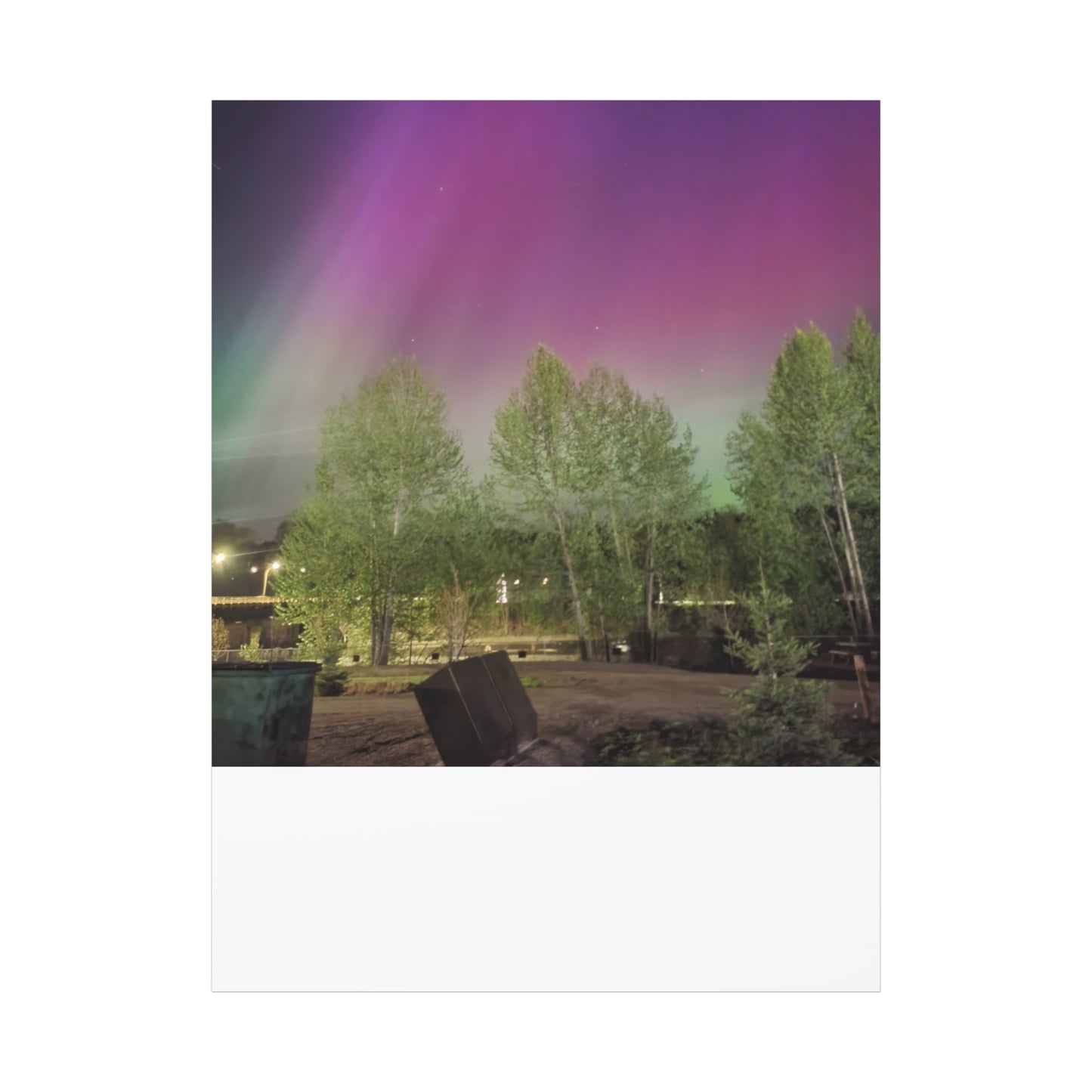 Quesnel BC northern lights 2 Matte Canvas