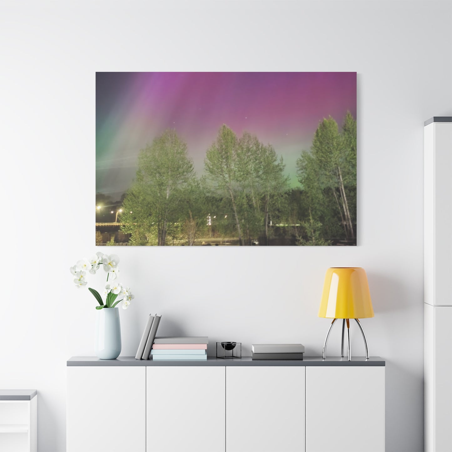 Quesnel BC northern lights 2 Matte Canvas